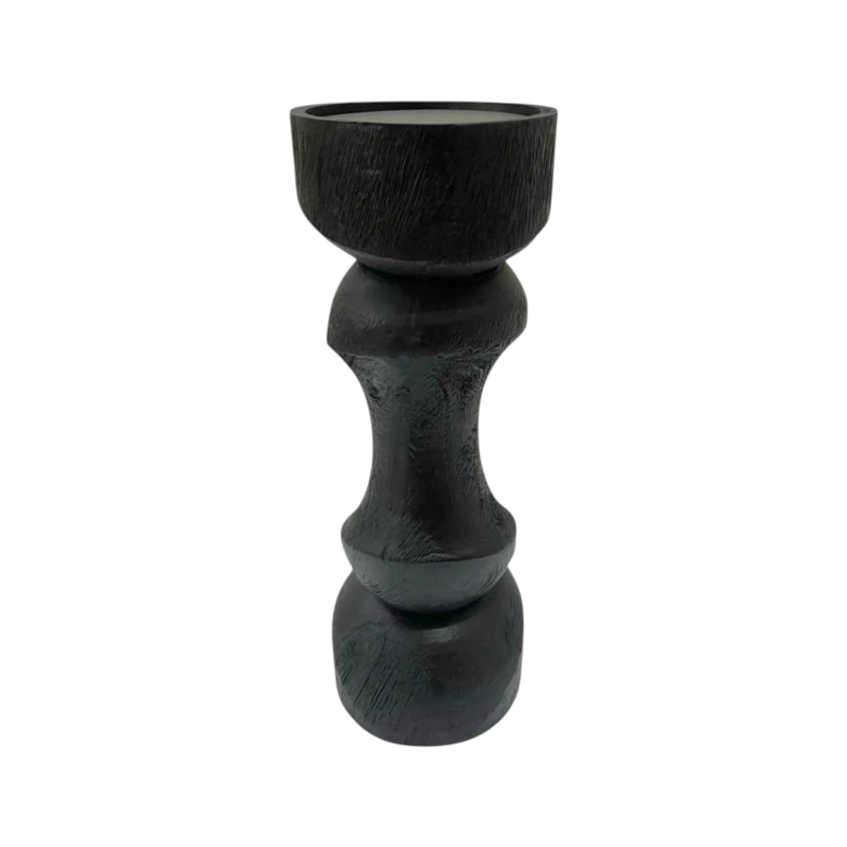 Dawn Timber Candle Stick - Black