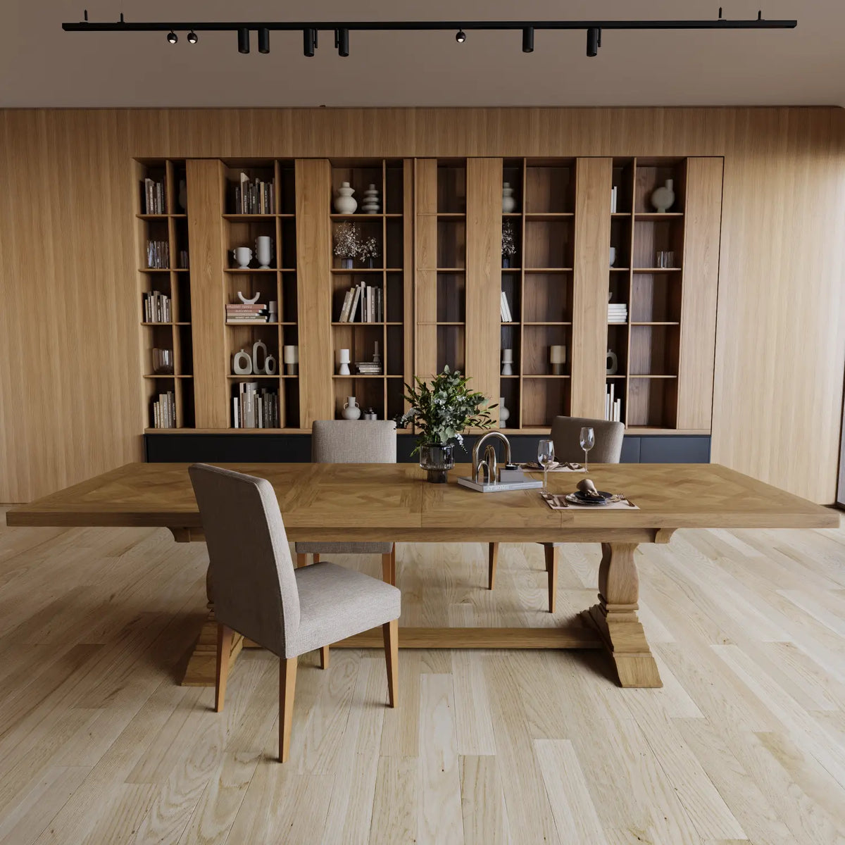 Deauville Extension Dining Table 180-280cm - Natural Parquetry