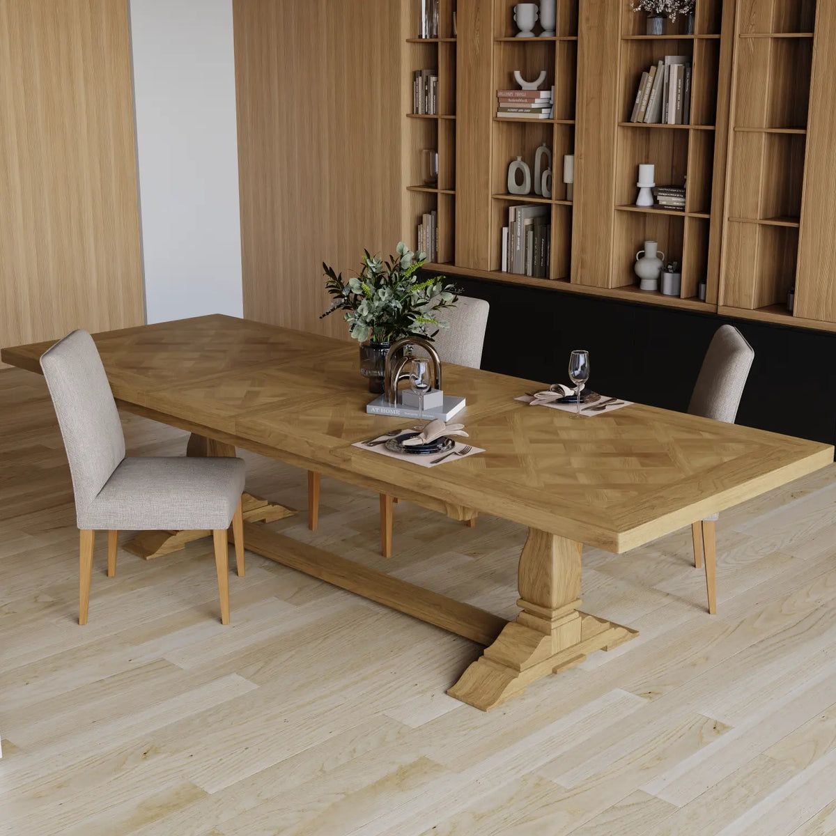 Deauville Extension Dining Table 210-310cm - Natural Parquetry