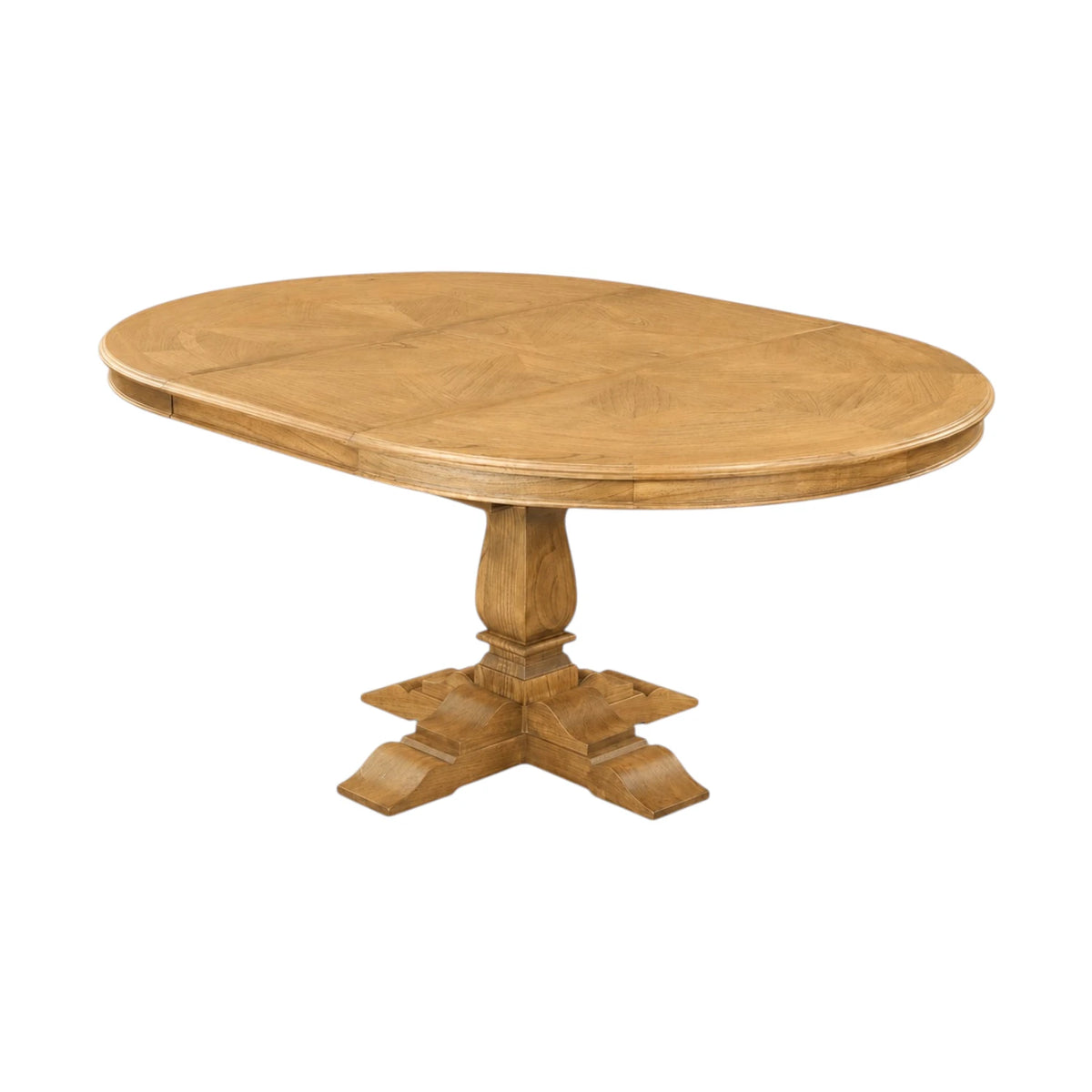 Deauville Round Extension Dining Table 110-160cm - Natural Parquetry