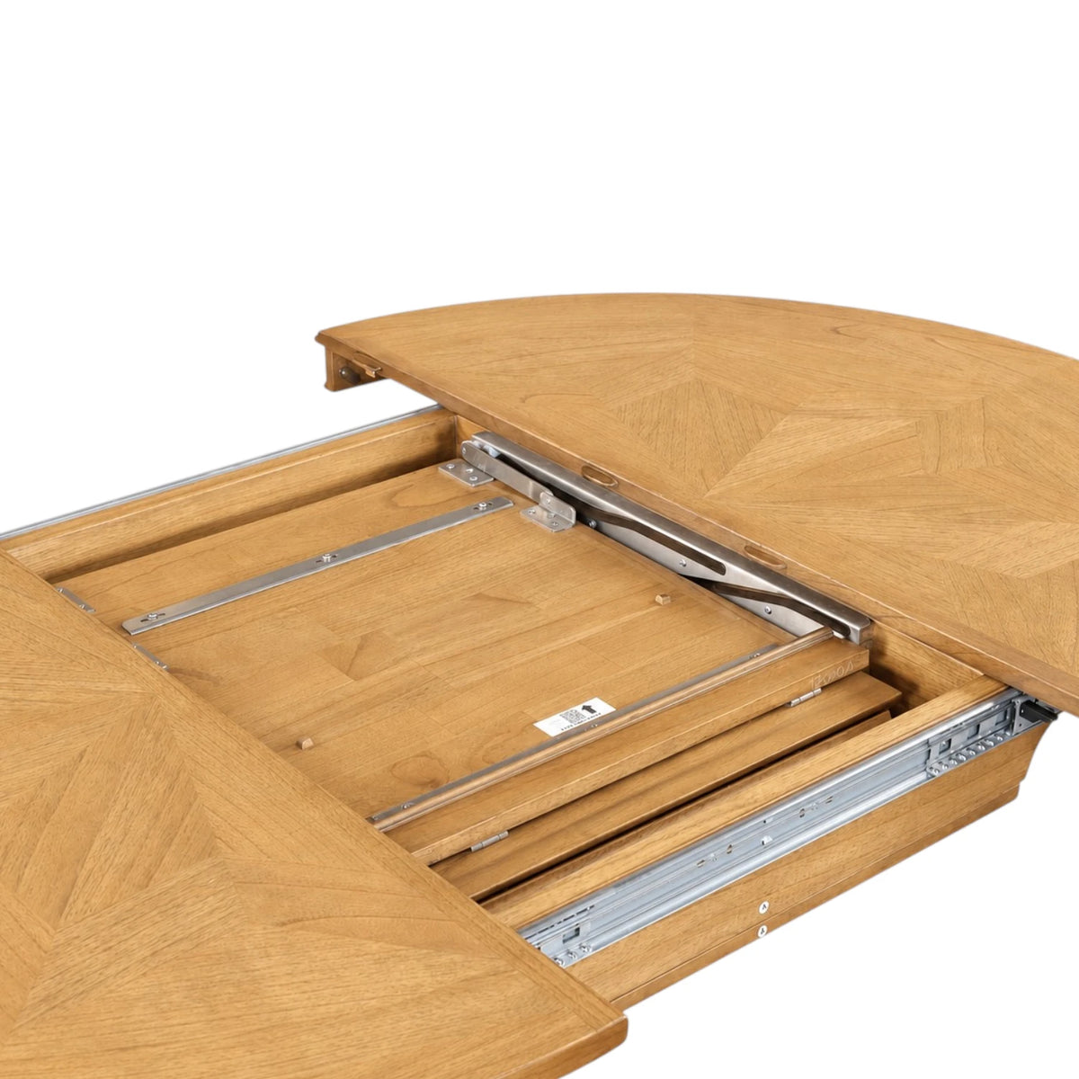 Deauville Round Extension Dining Table 110-160cm - Natural Parquetry