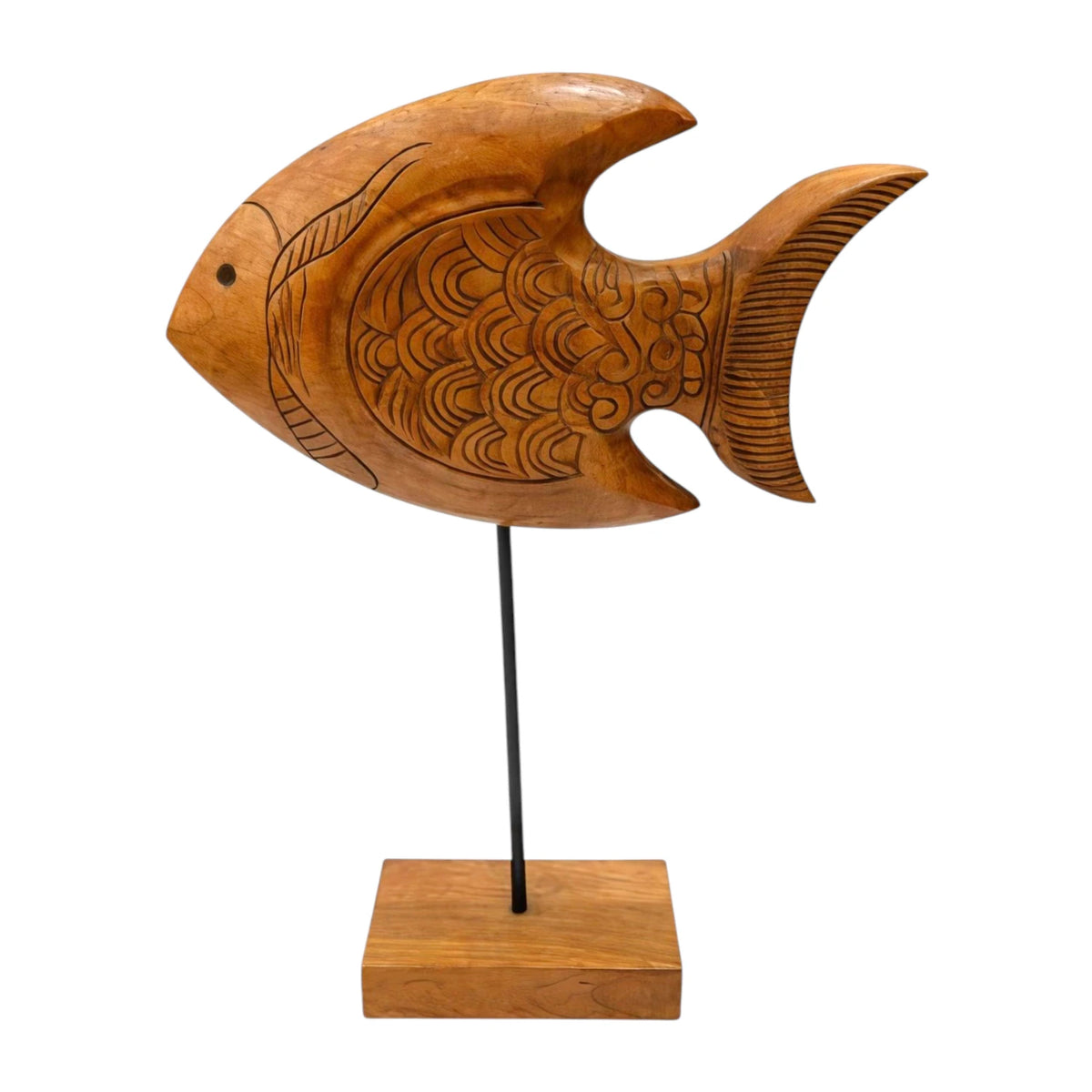 Carved Fish on Base - Large