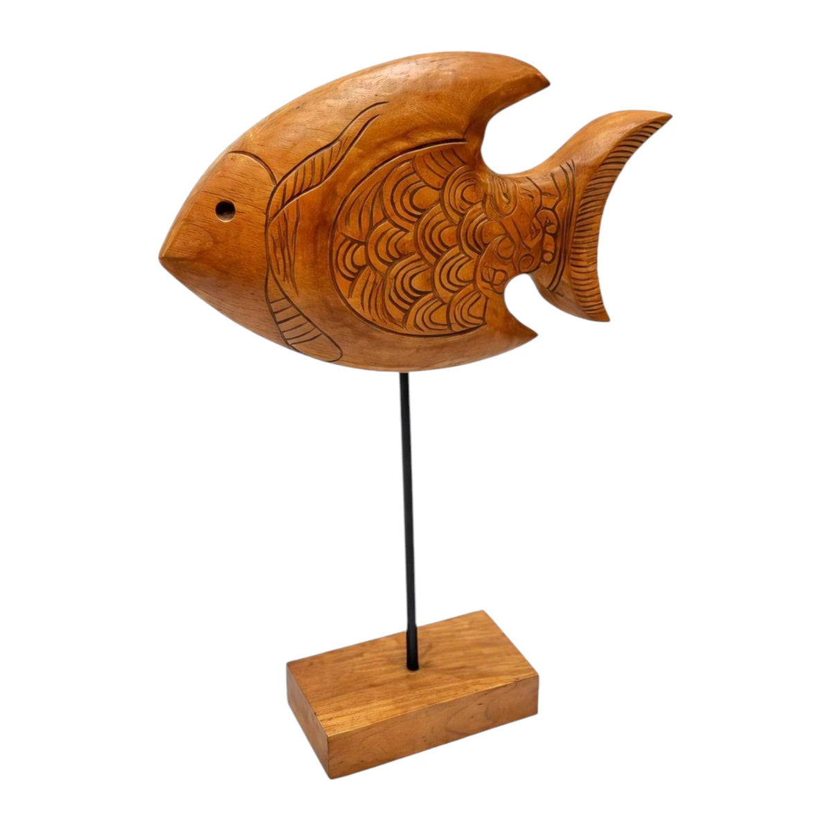 Carved Fish on Base - Large