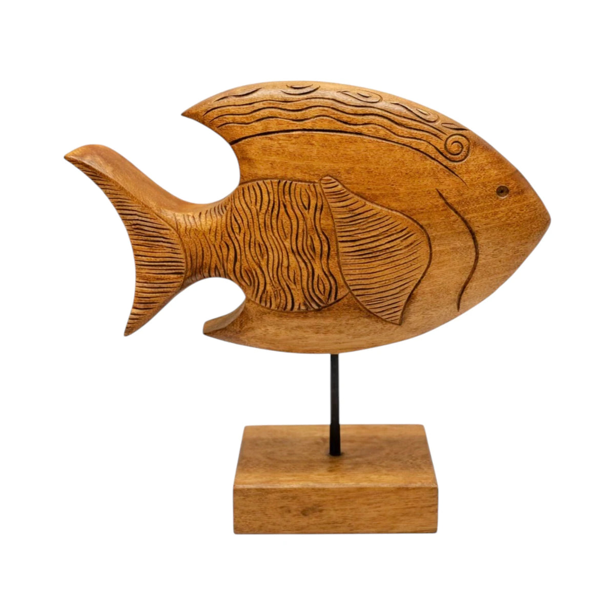 Carved Fish on Base - Small