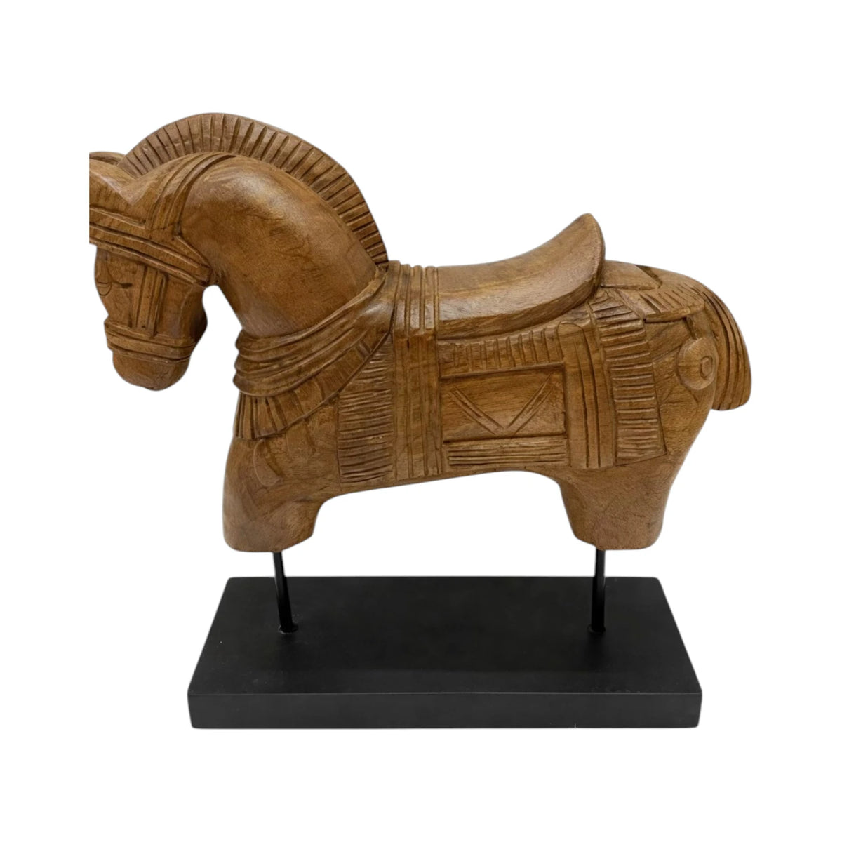 Mango Wood Horse on Base