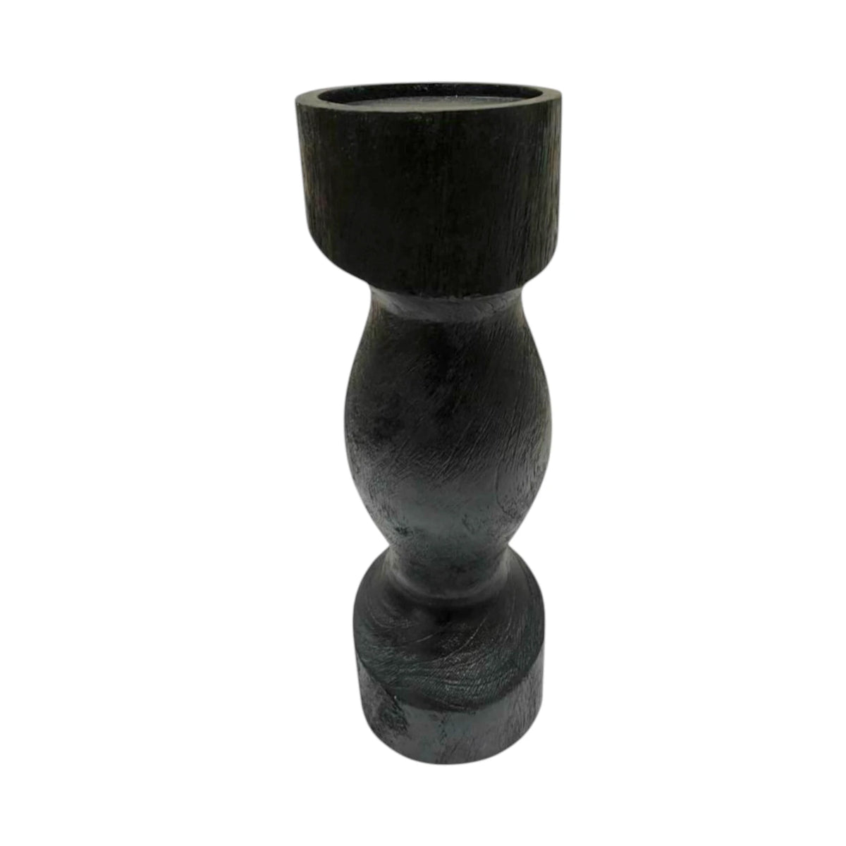 Dusk Timber Candle Stick - Black