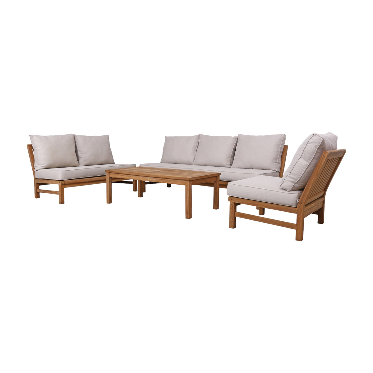 Koloa 1 Seater Lounge - Teak / Wheat