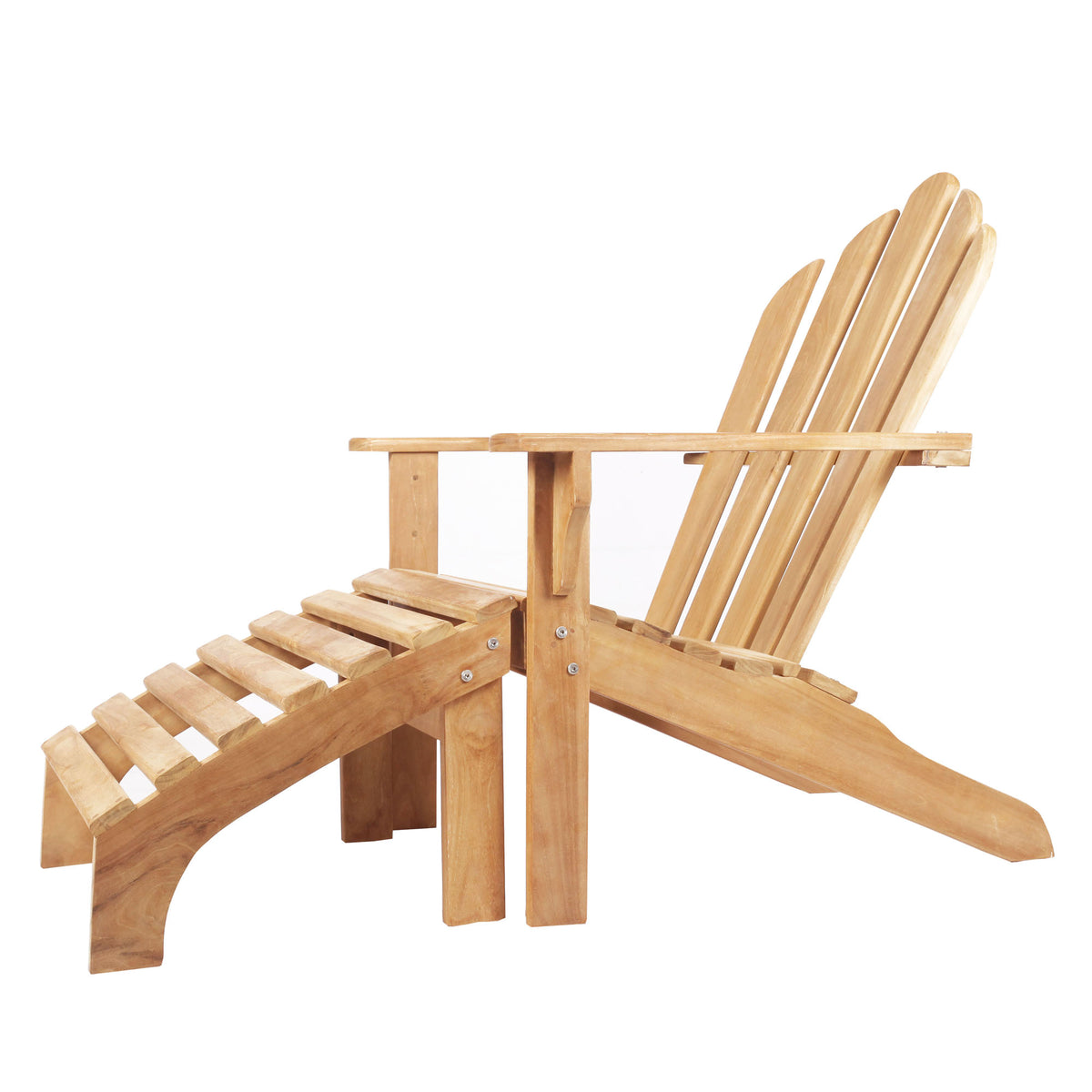 Adirondack Chair with Footstool - Teak