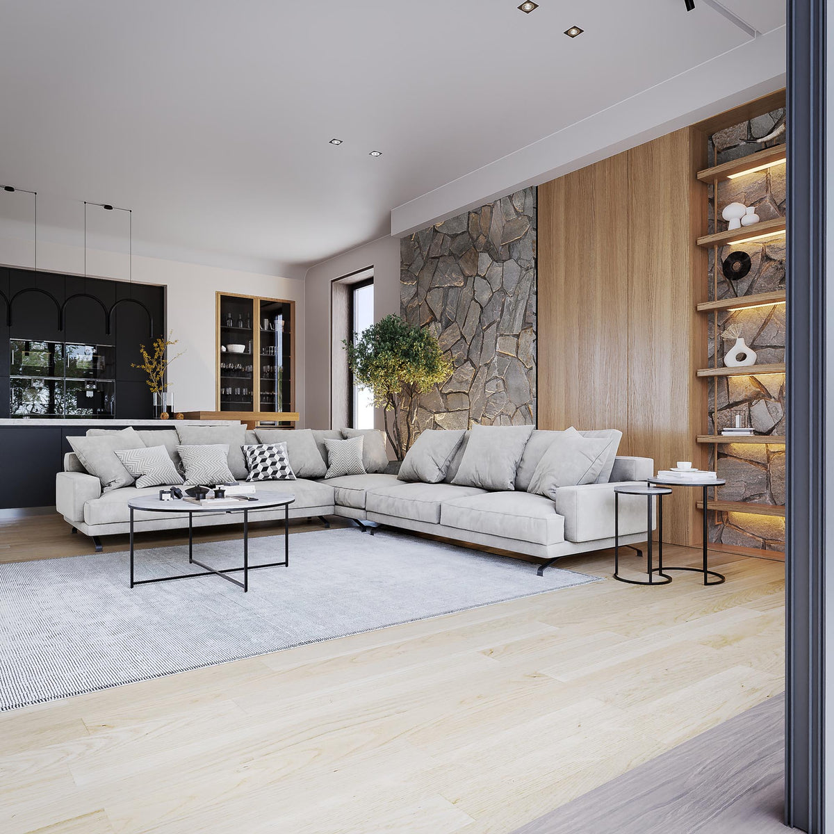 Ella Marble Coffee Table - Black