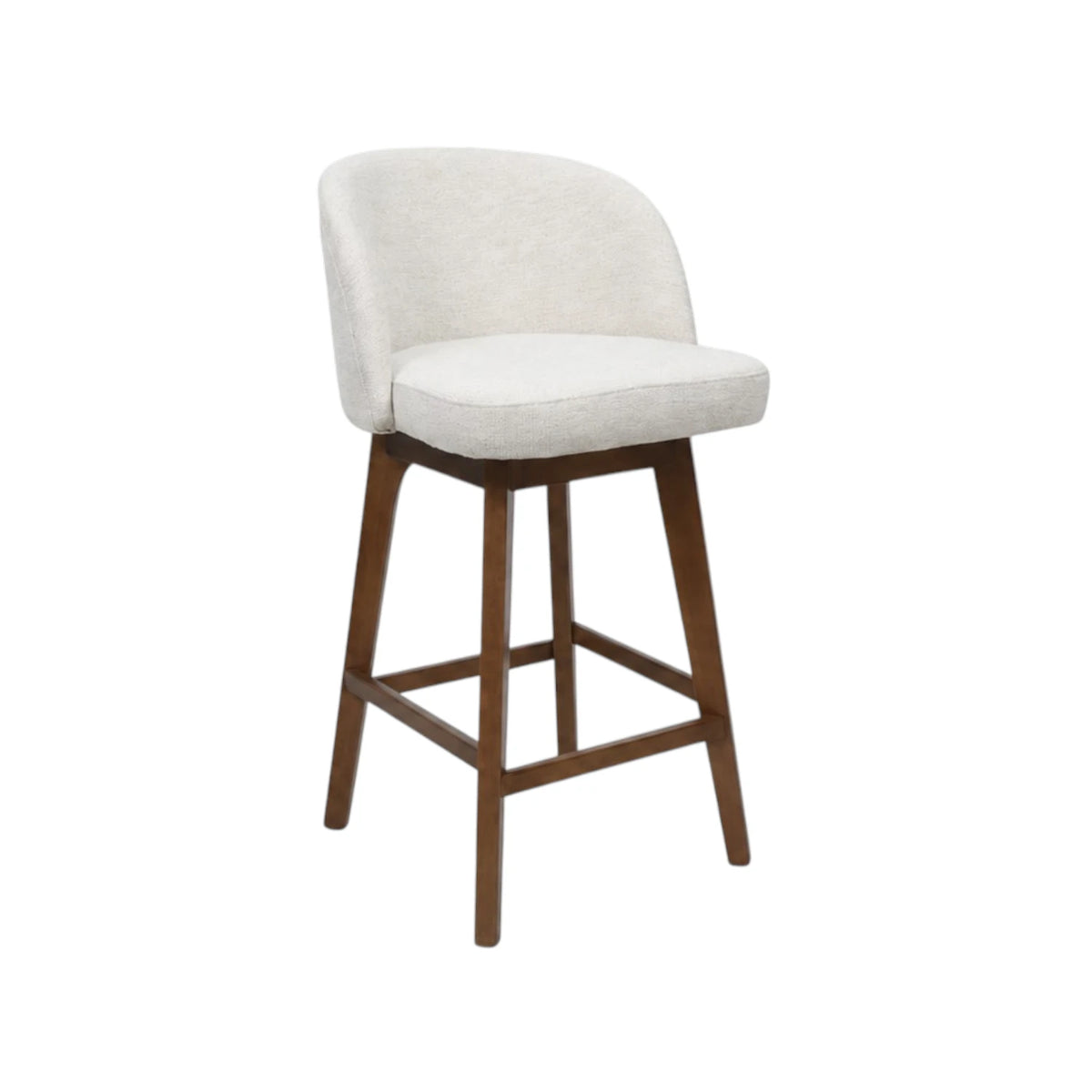 Ember Barstool - Cameilia Ivory / Honey Leg