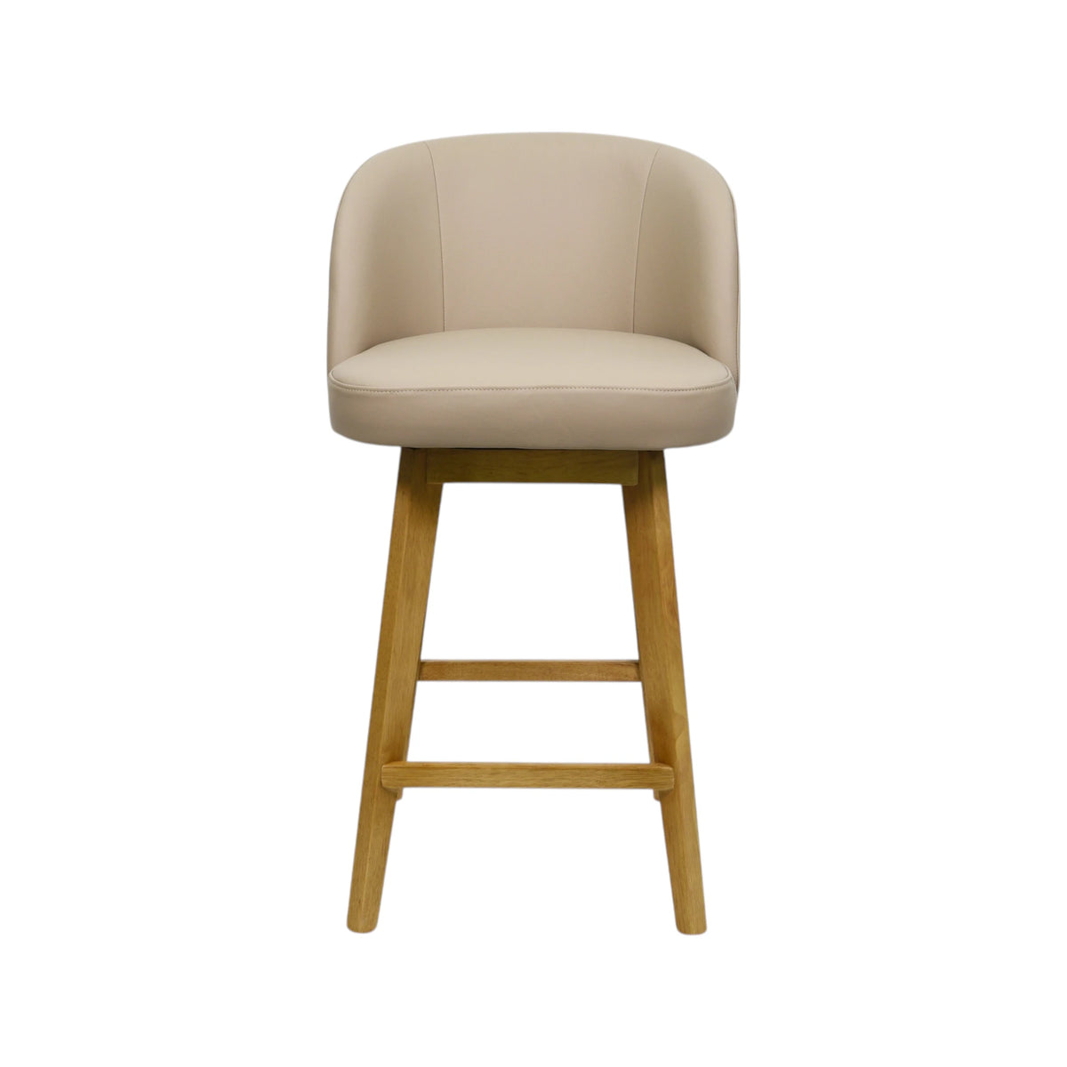 Ember Barstool - Oslo Oatmeal Leather / Natural Leg