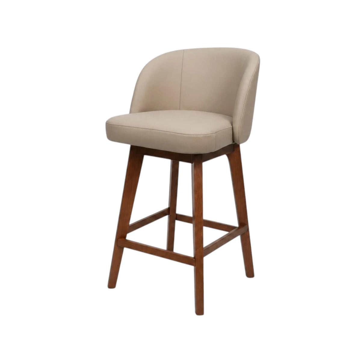 Ember Barstool - Oslo Oatmeal Leather / Honey Leg