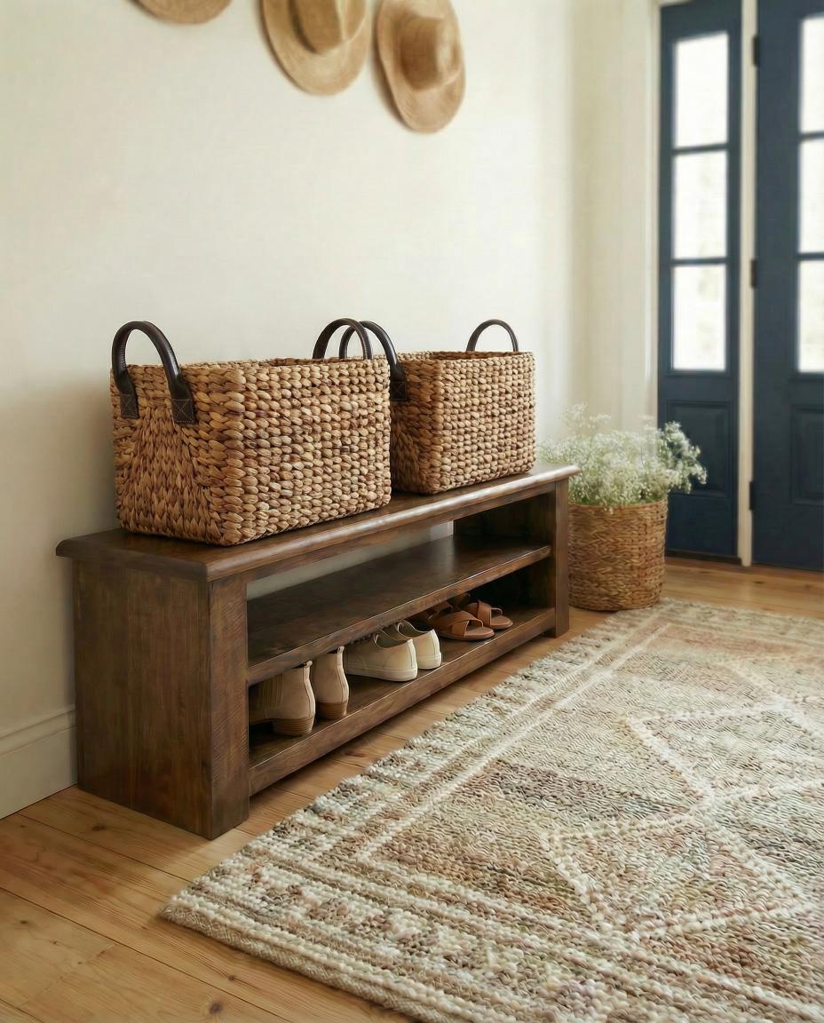 Hamilton Timber Storage Bench 130cm - Mango Wood