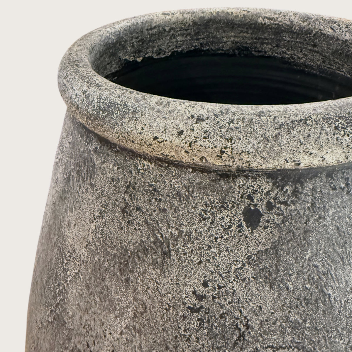 Guci Black Terracotta Vase - 80cm