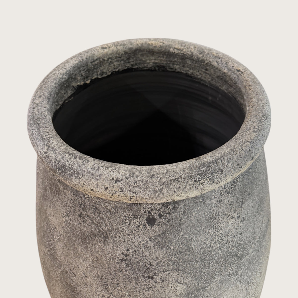 Guci Black Terracotta Vase - 80cm