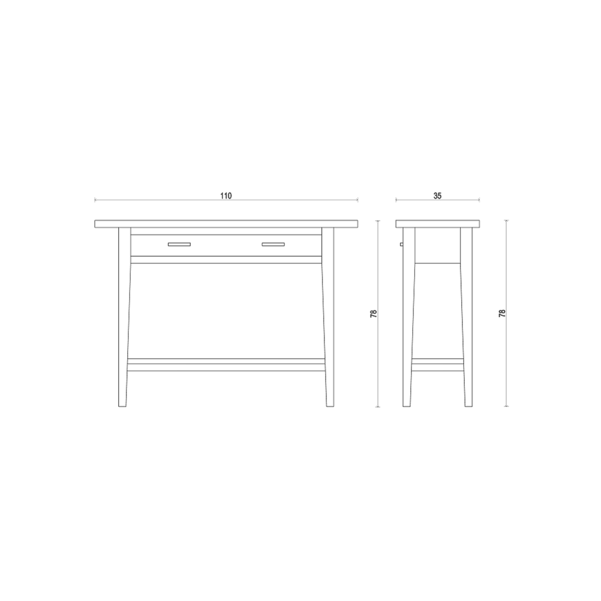 Hamilton Console 110cm - Mango Wood