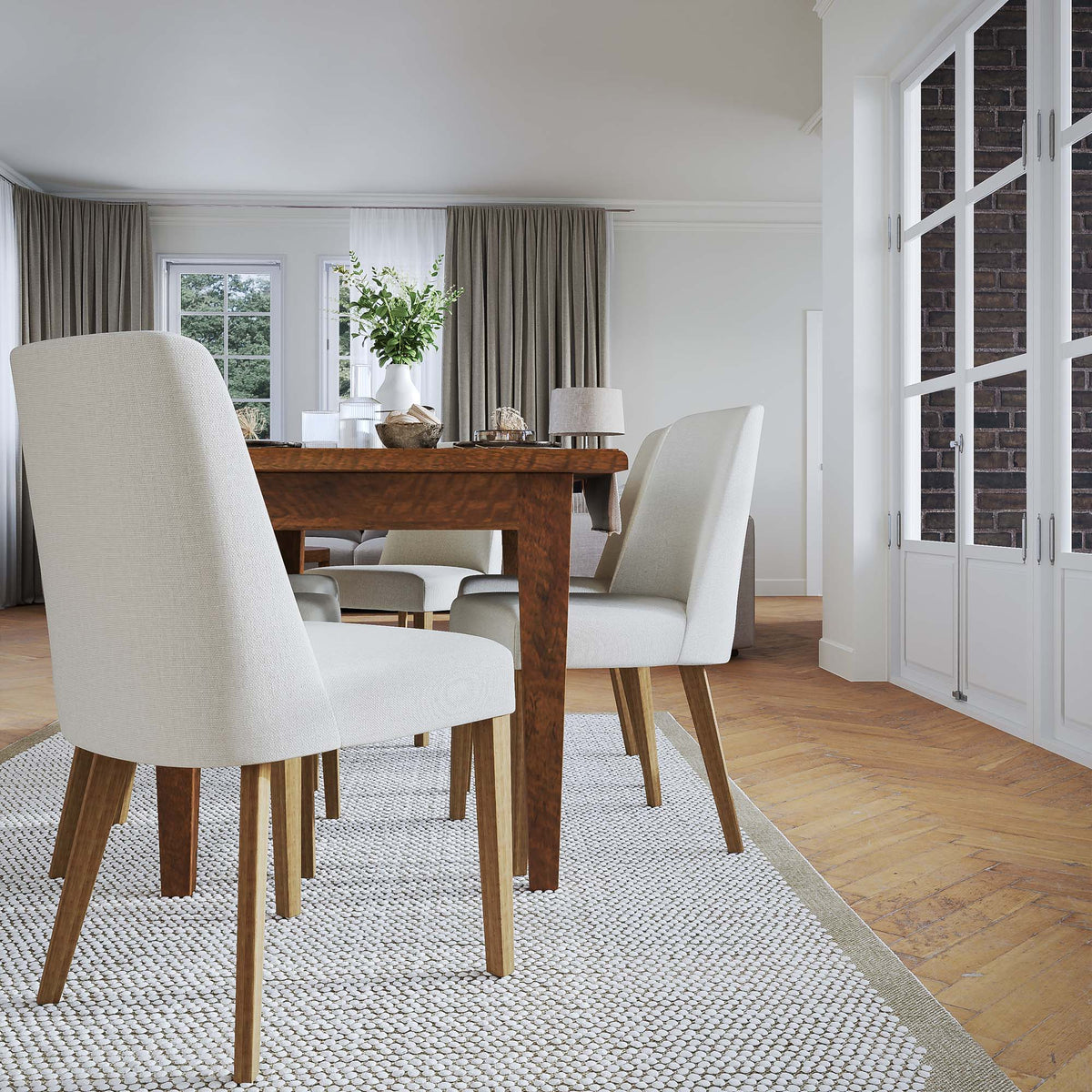 Hamilton Dining Chair - Ash / Honey Leg