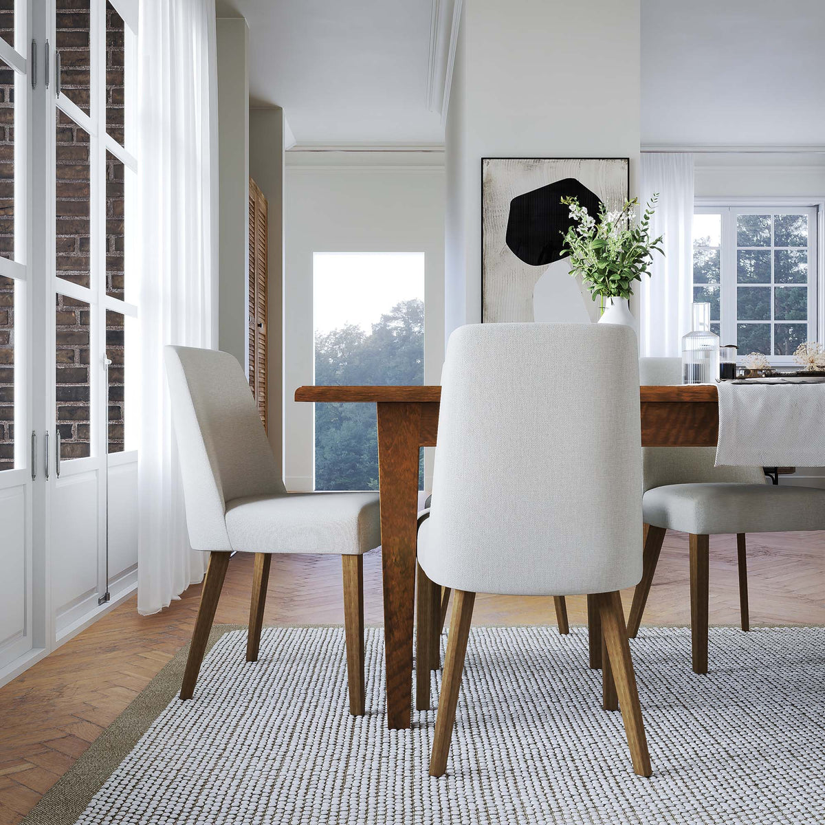 Hamilton Dining Chair - Ash / Honey Leg