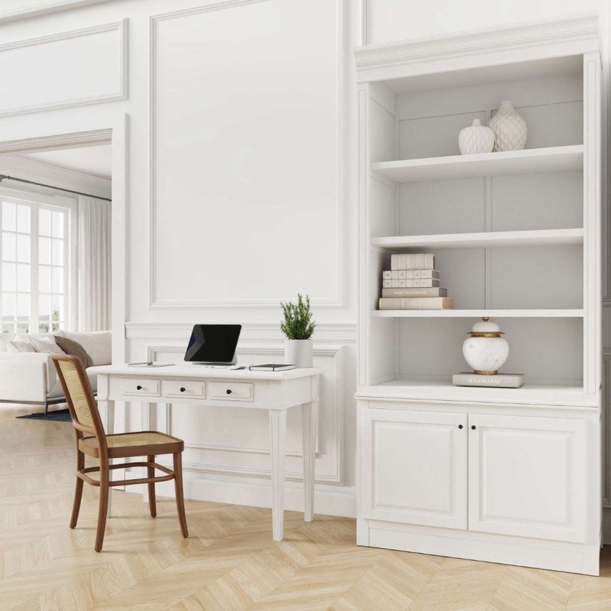 Hamptons Desk 110cm - White