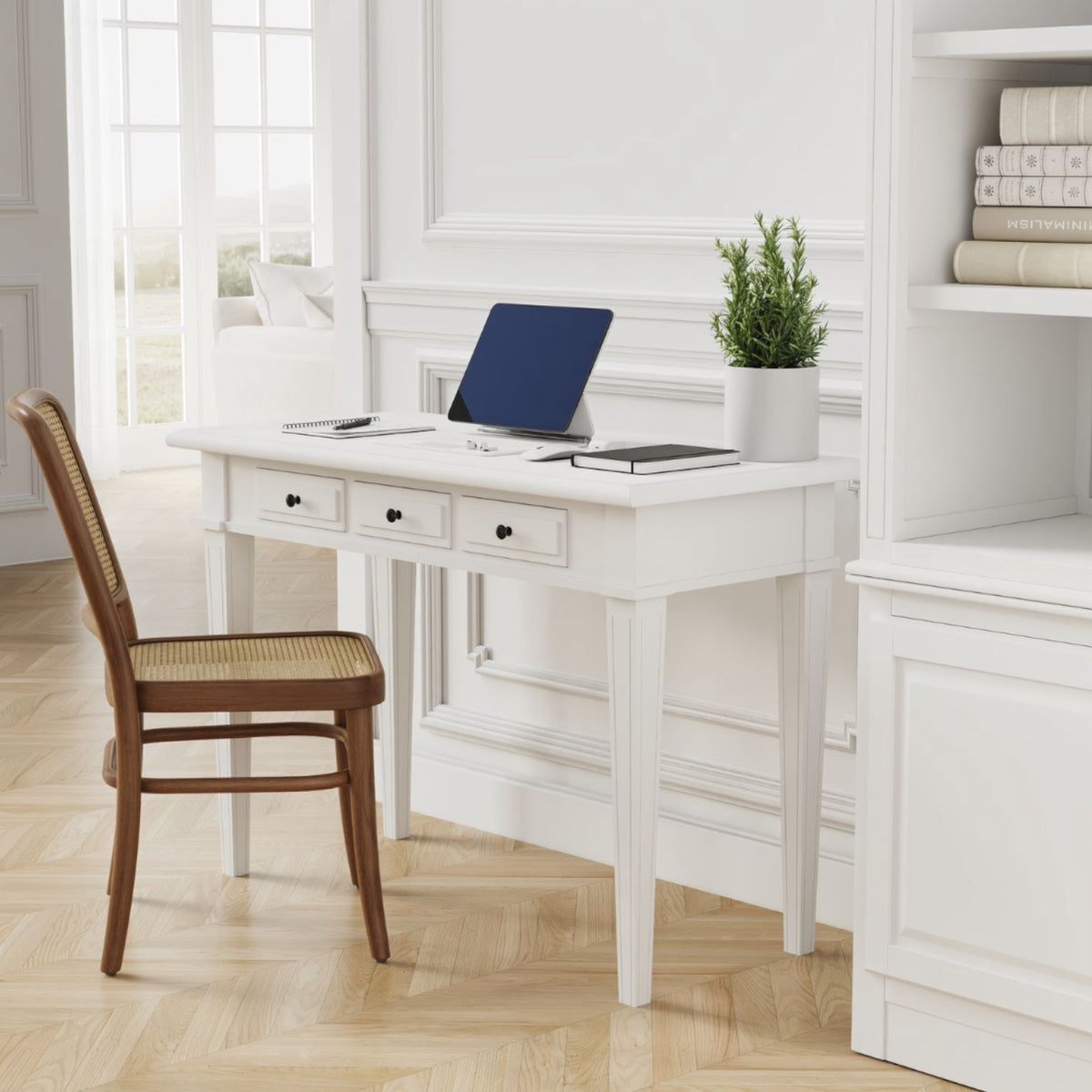 Hamptons Desk 110cm - White