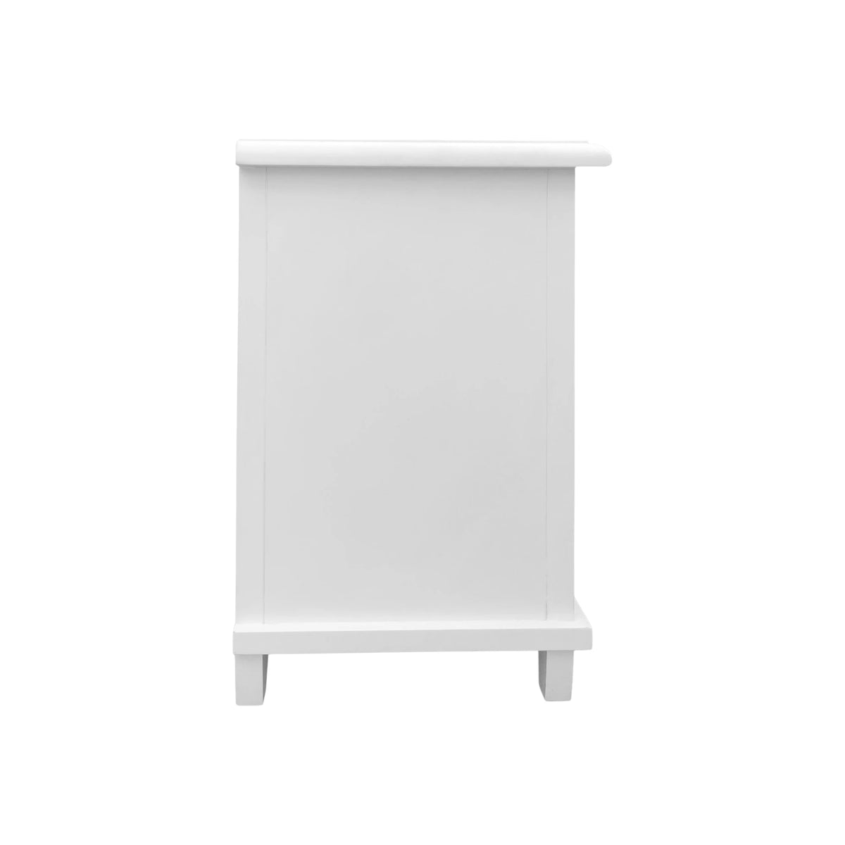 Hamptons 3 Drawer Bedside Table - White