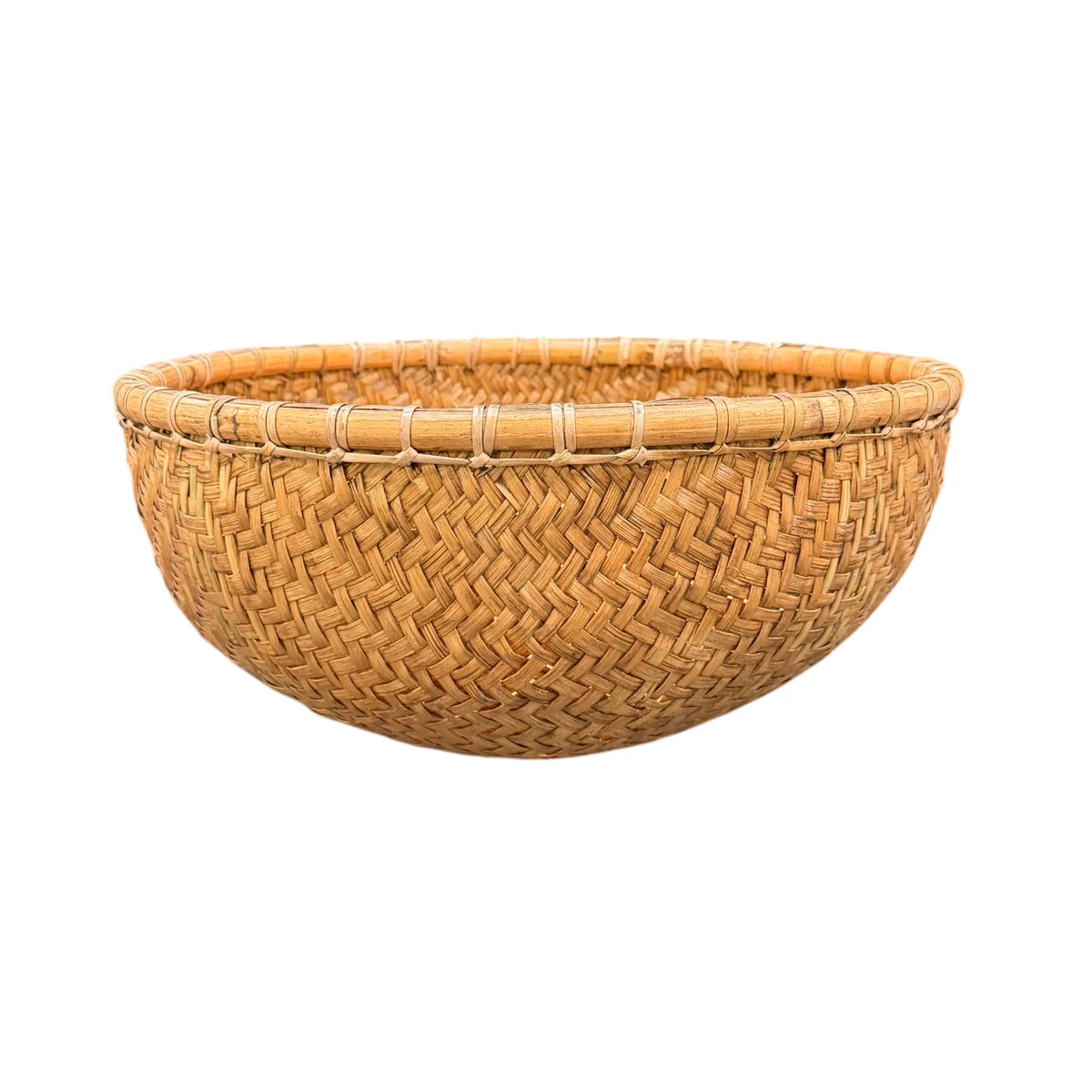 Handwoven Harvest Basket Bowl - Large