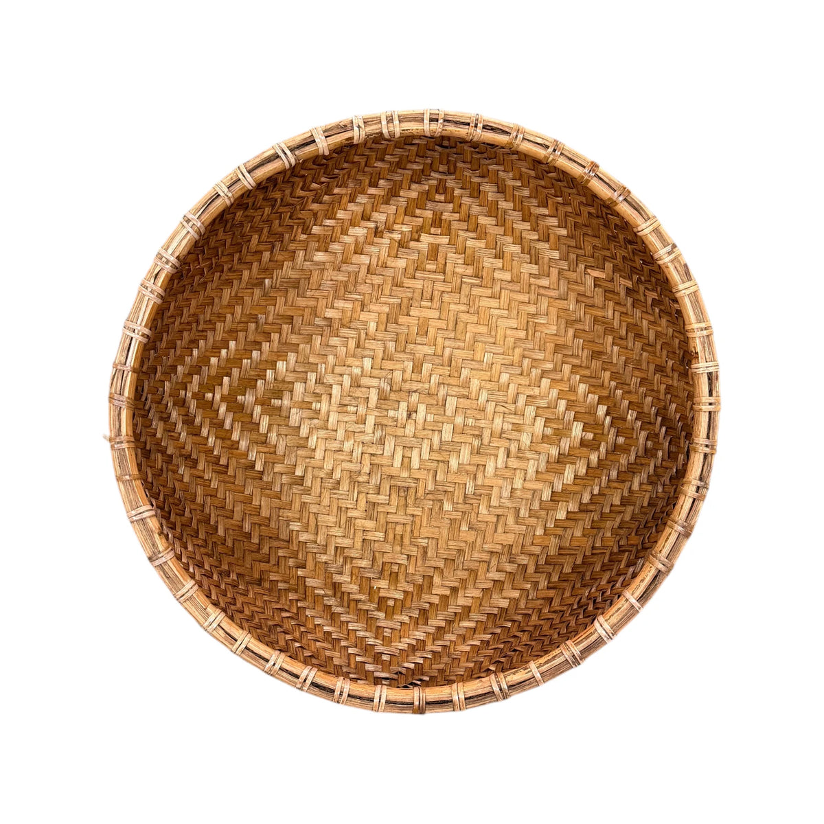 Handwoven Harvest Basket Bowl - Large
