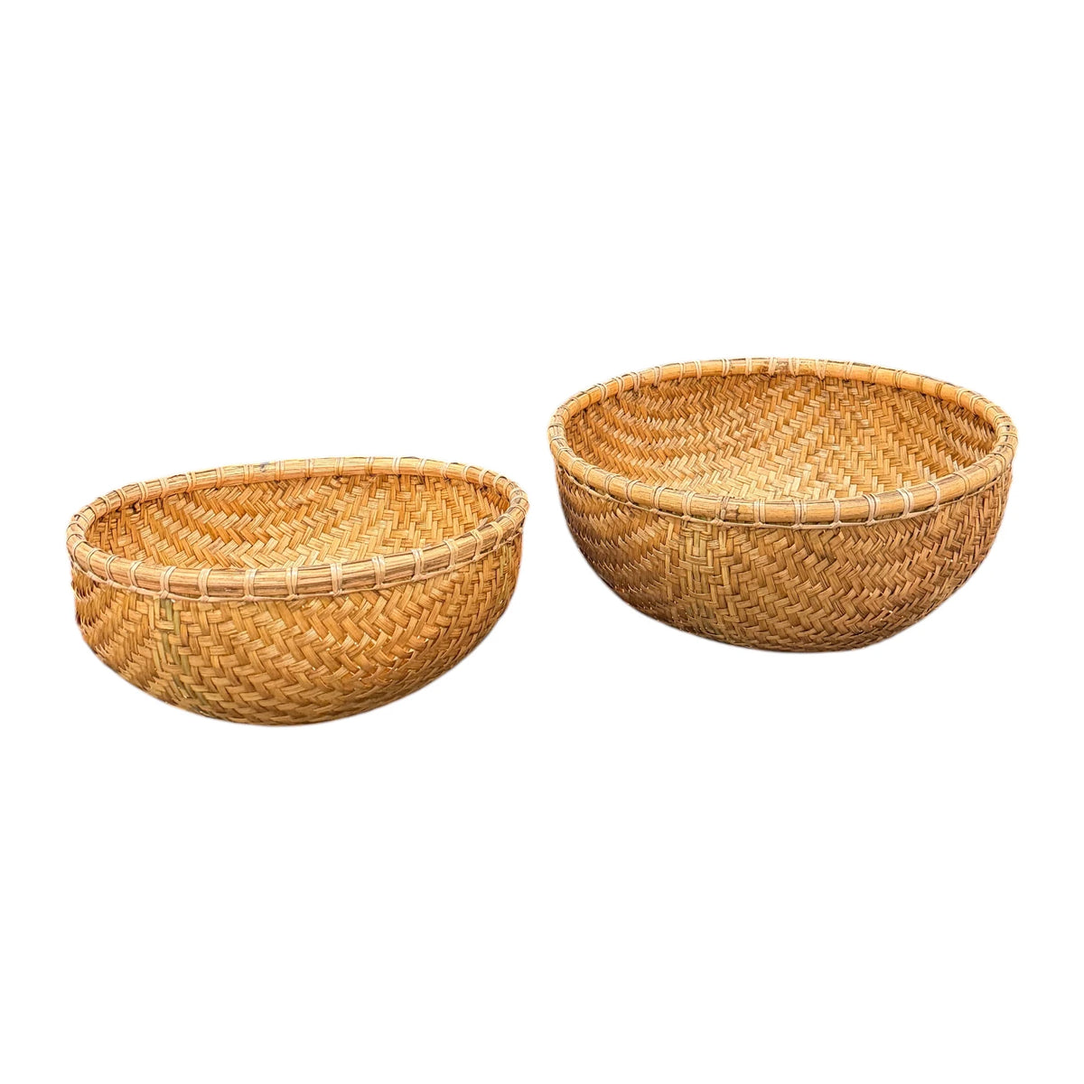Handwoven Harvest Basket Bowl - Large
