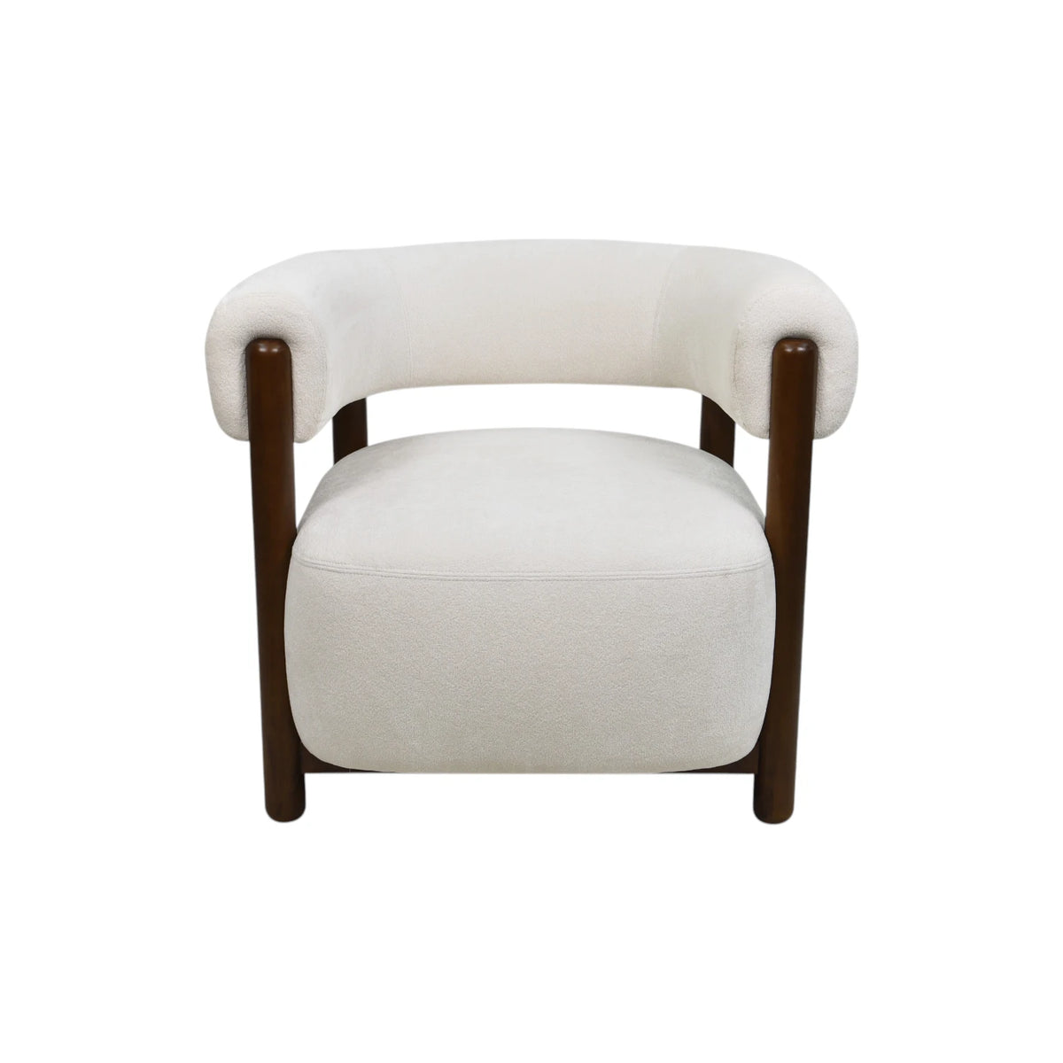 Riley Armchair - Judy Ivory 100 / Honey Leg