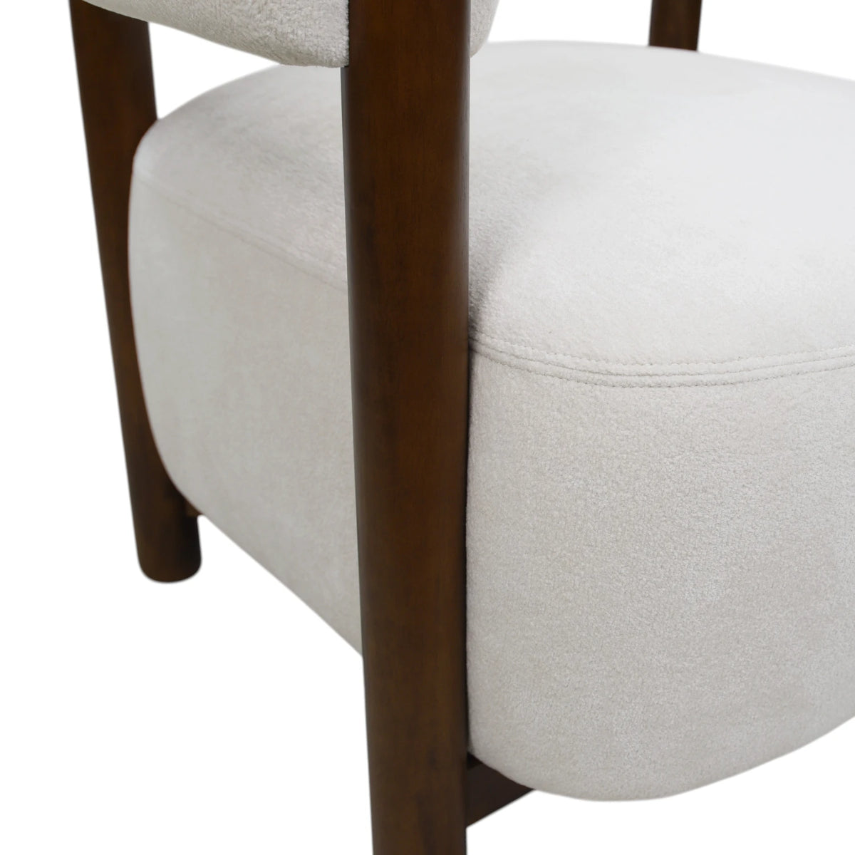 Riley Armchair - Judy Ivory 100 / Honey Leg