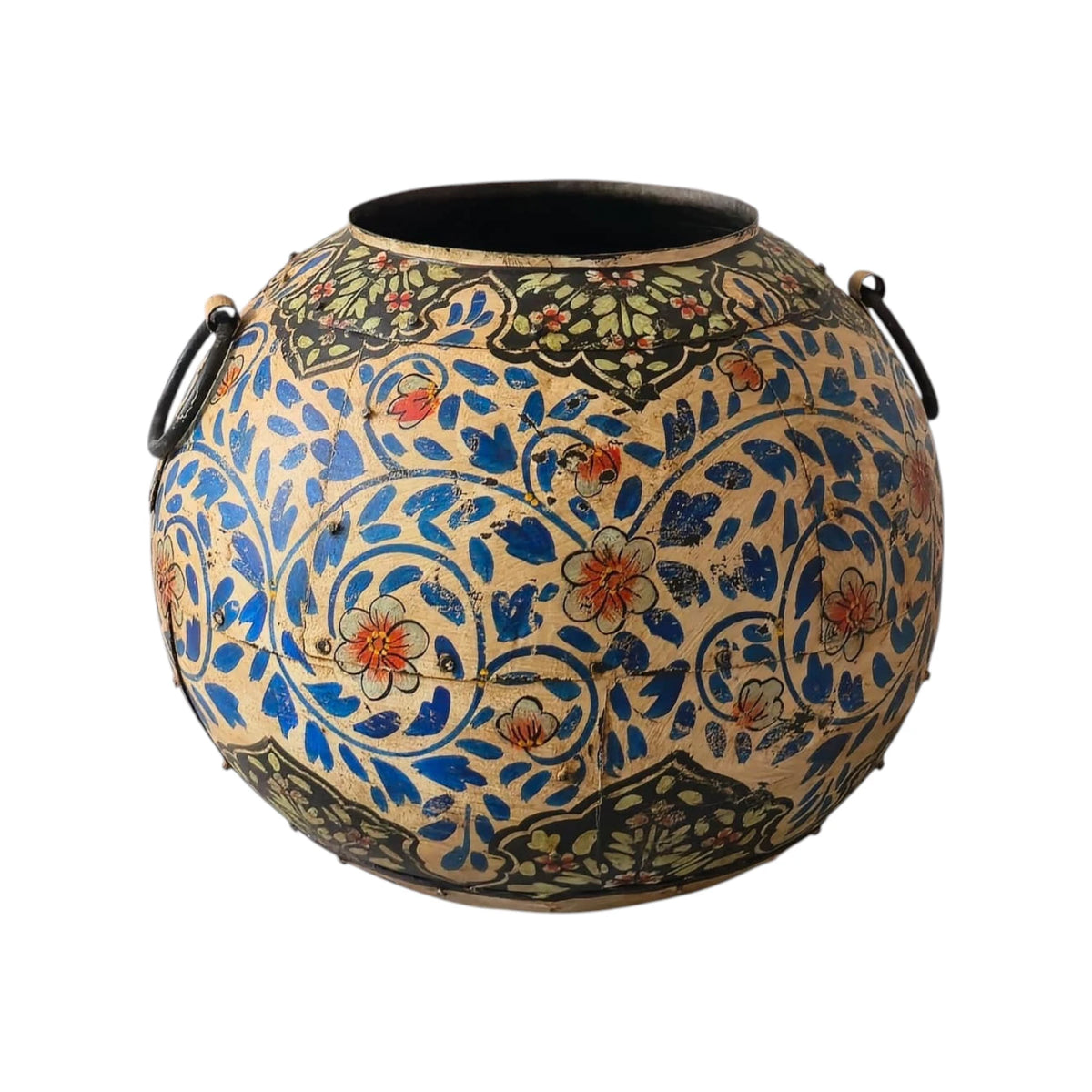 Imperial Blue Painted Round Urn - Small