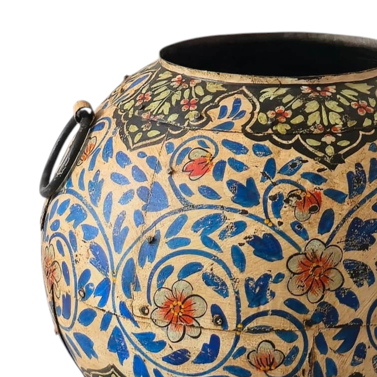 Imperial Blue Painted Round Urn - Small