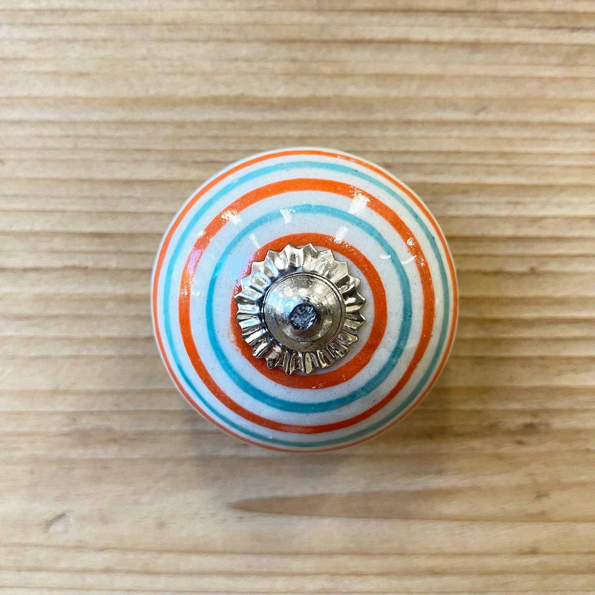 Orange Swirl Knob - 4cm