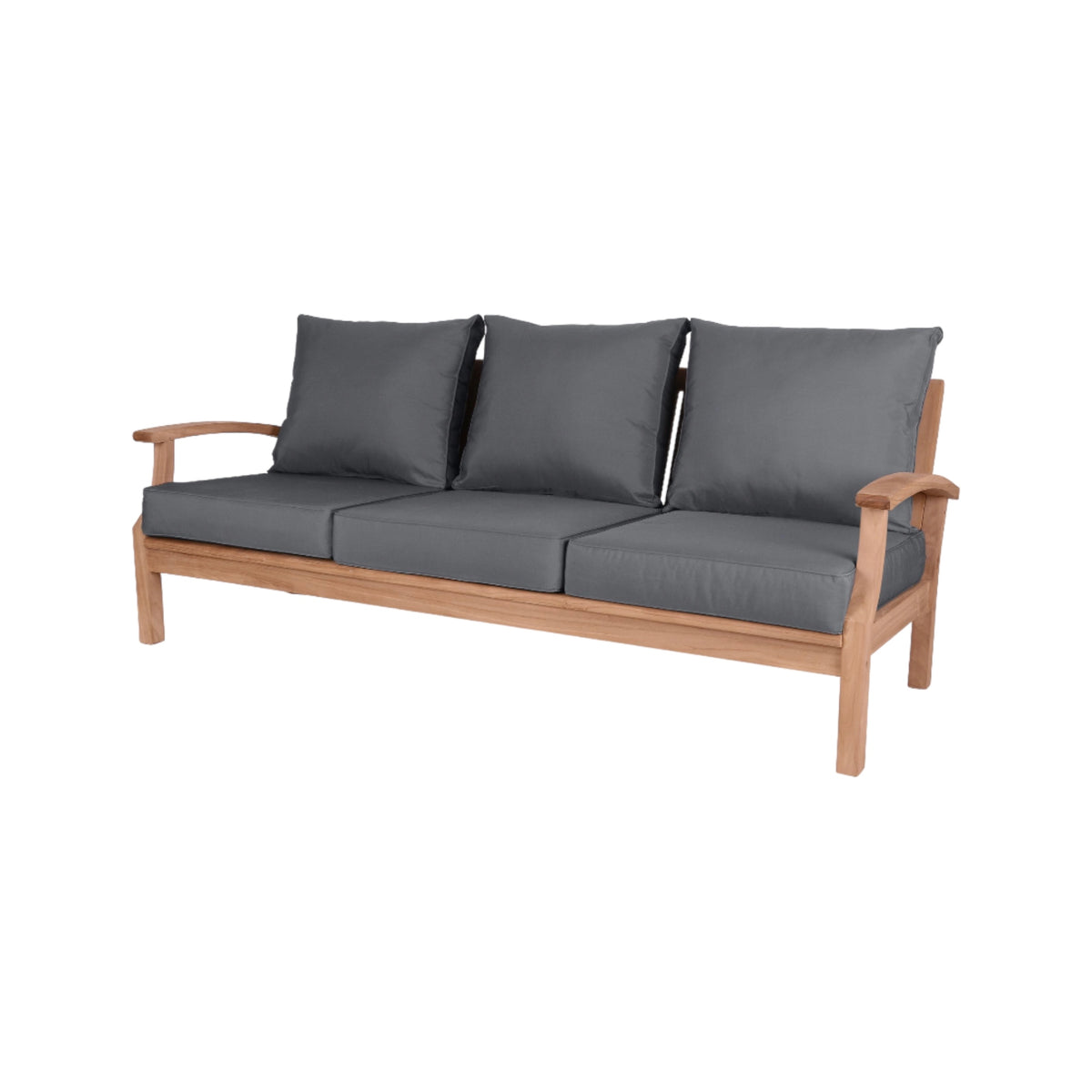 Lanai 3 Seater Outdoor Lounge - Teak / Grey
