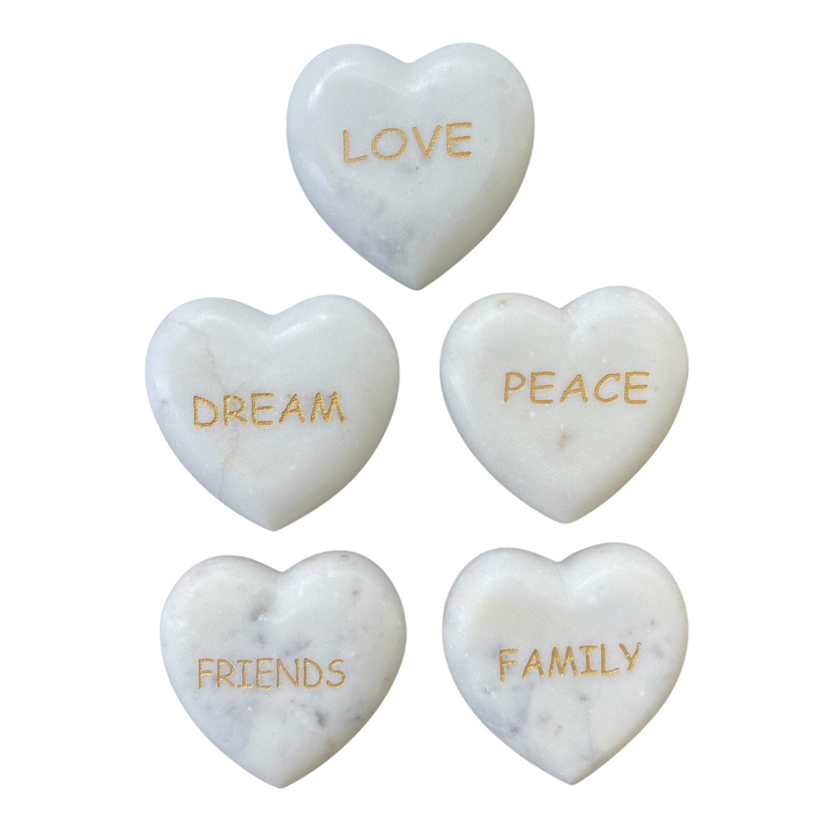 Marble Heart Paperweight Small - Friends