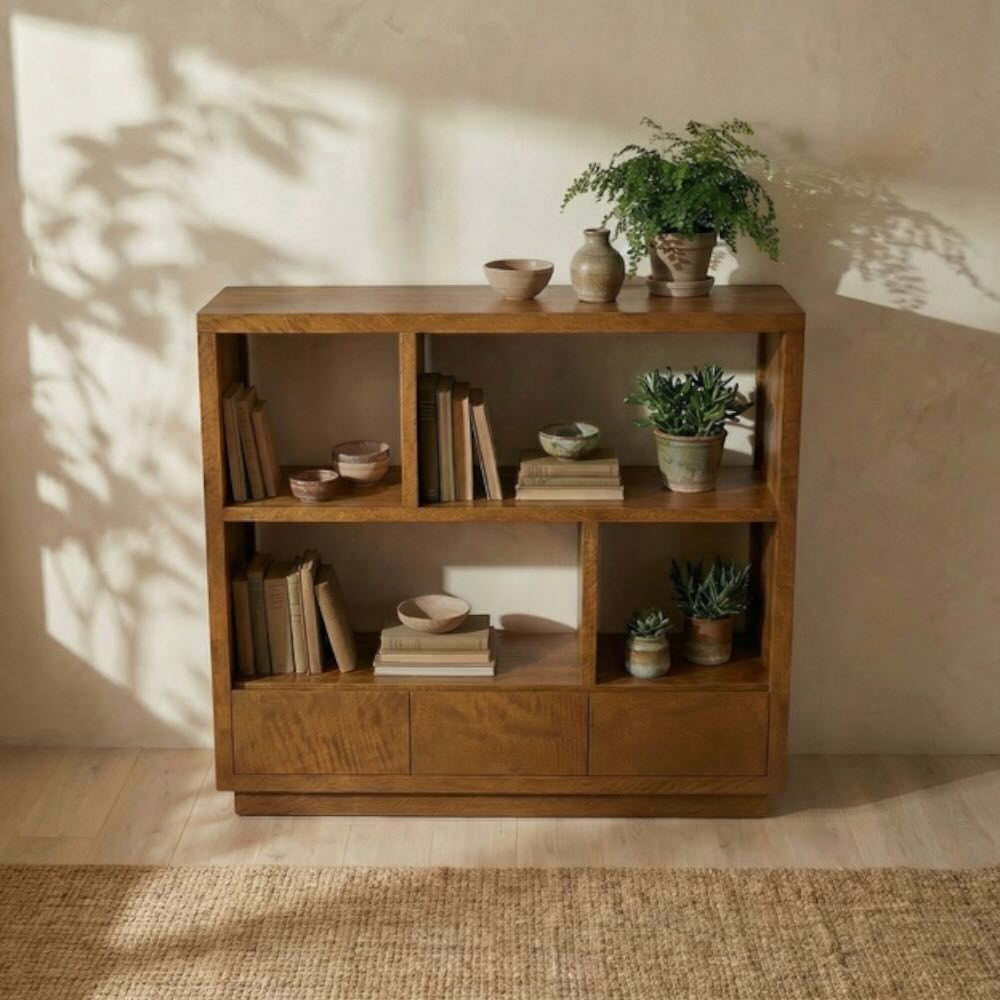 Montana Display Bookcase 110cm - Mango Wood