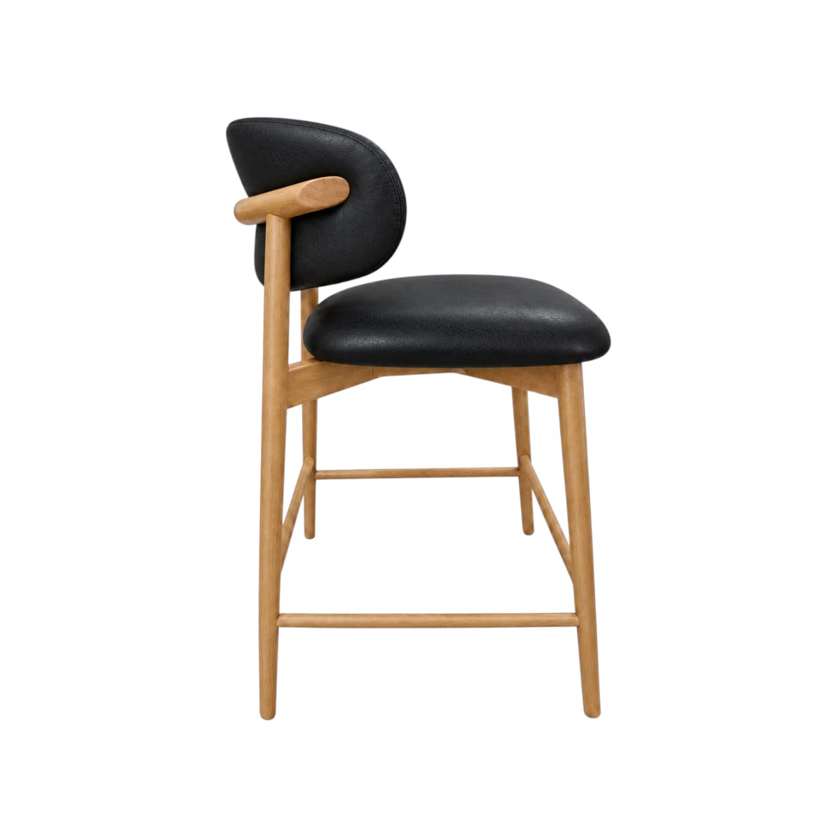 Montana Barstool - Oslo Black Leather / Natural Leg