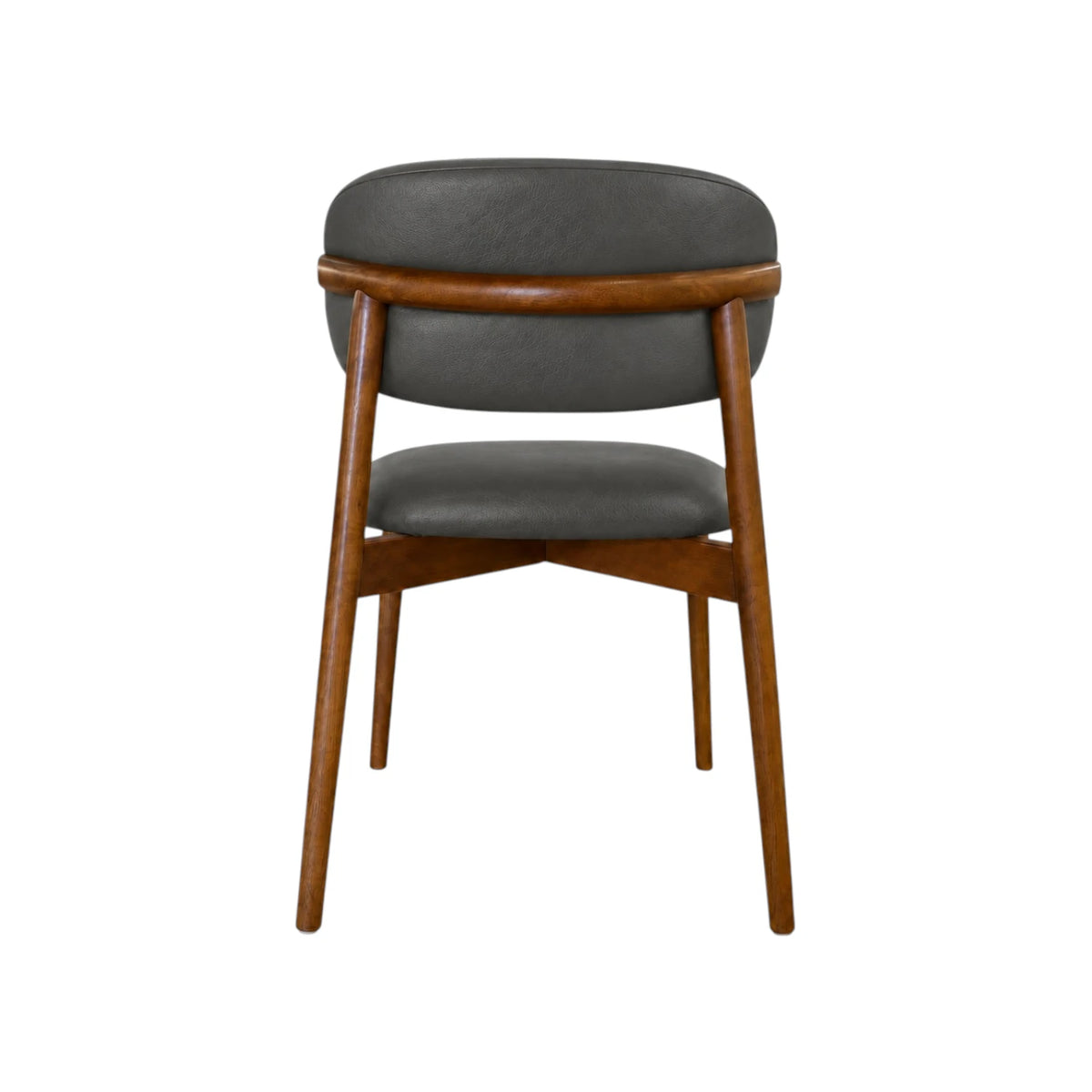 Montana Dining Chair - Oslo Graphite Leather / Honey Leg