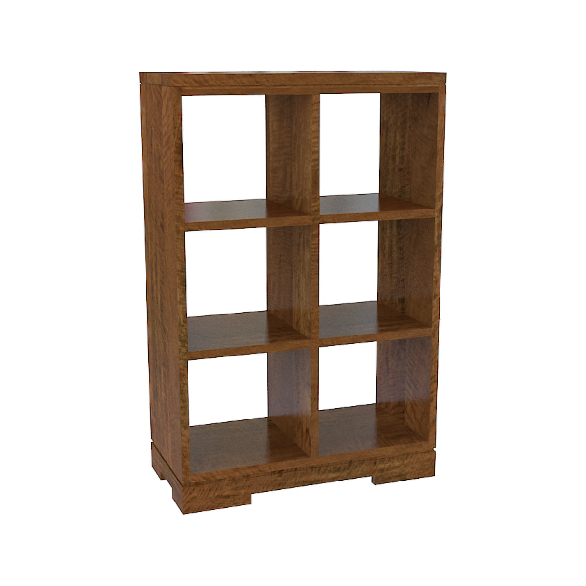 New York 6 Cube Tall Display Bookcase - Mango Wood