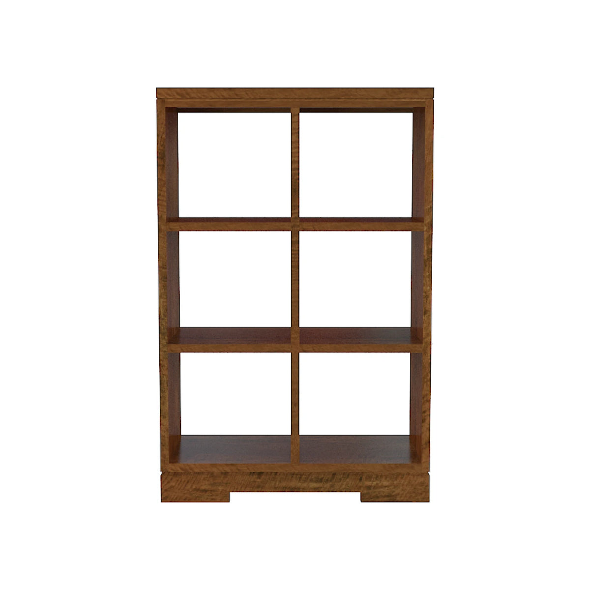 New York 6 Cube Tall Display Bookcase - Mango Wood
