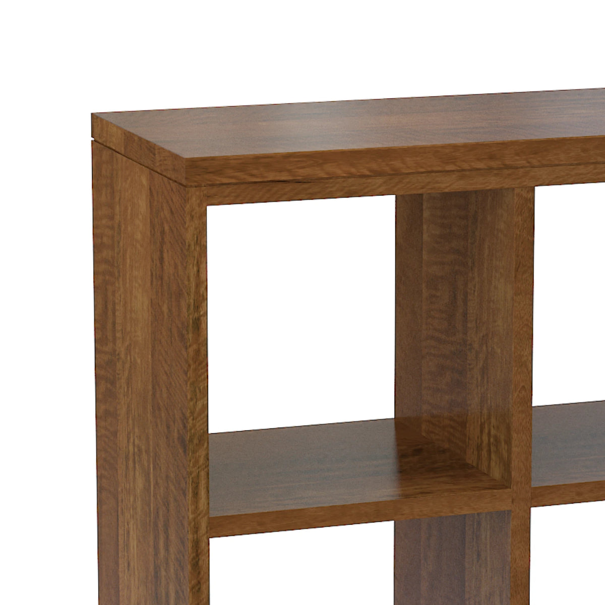 New York 6 Cube Wide Display Bookcase - Mango Wood