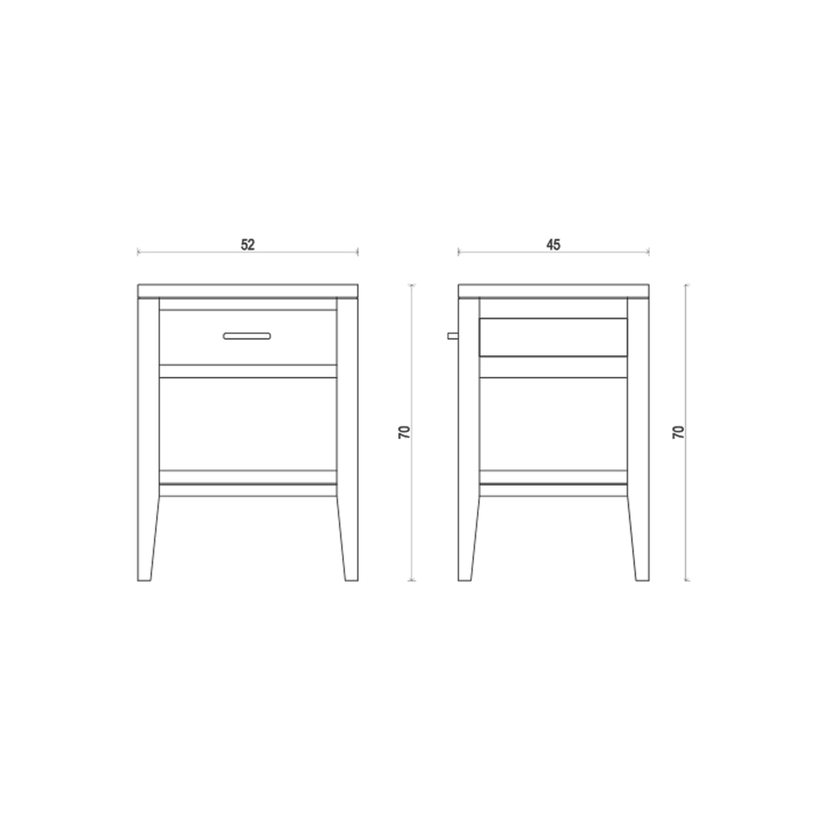 New York Open Bedside Table - Mango Wood