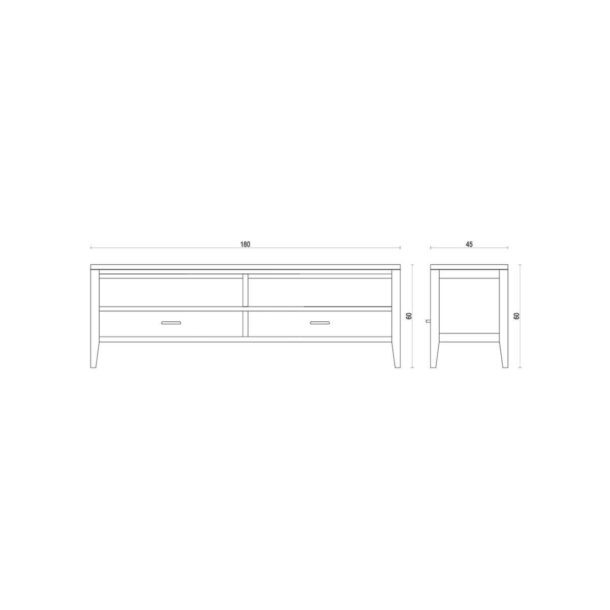 New York Entertainment Unit 180cm - Mango Wood
