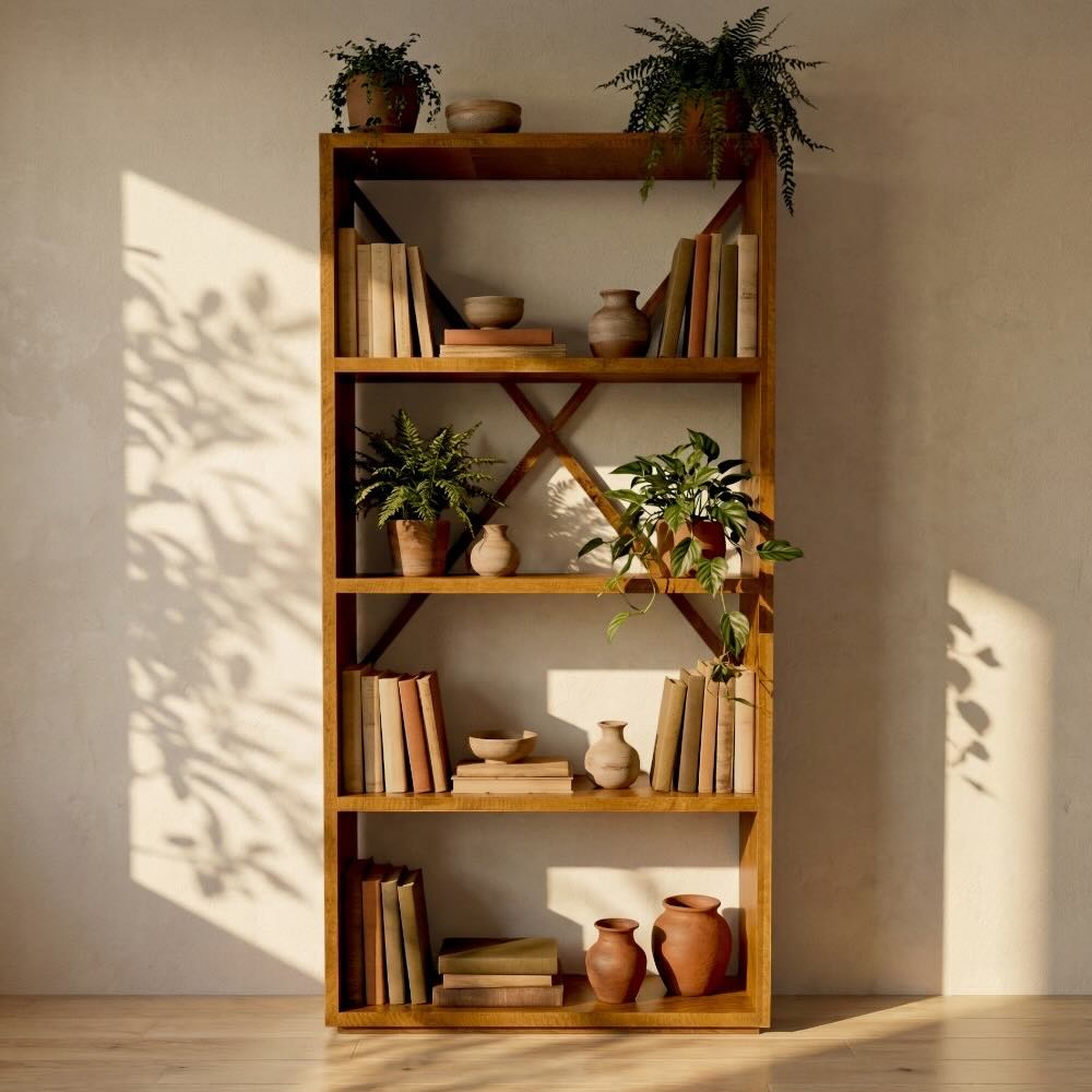 New York Bookcase 90cm - Mango Wood