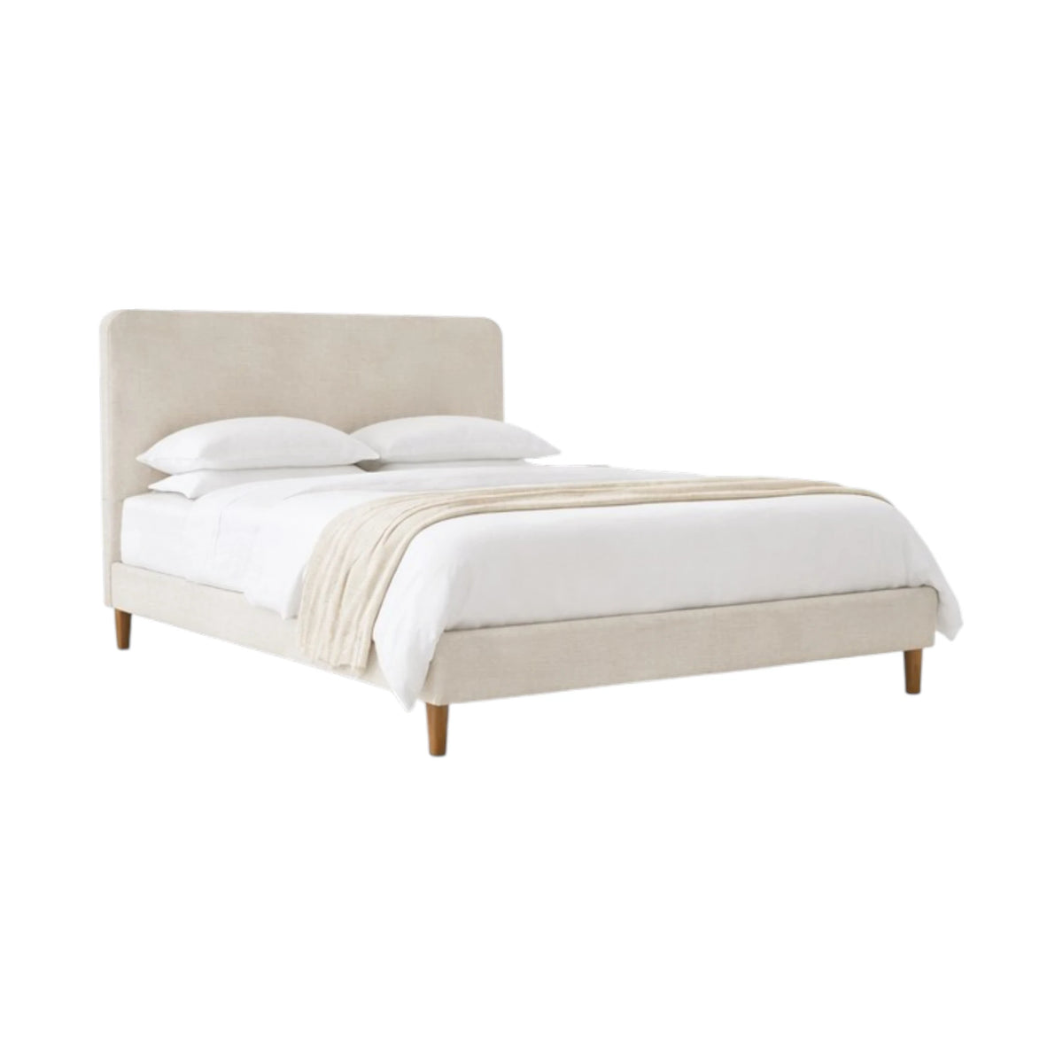 Noto King Bed Frame - Chalk White