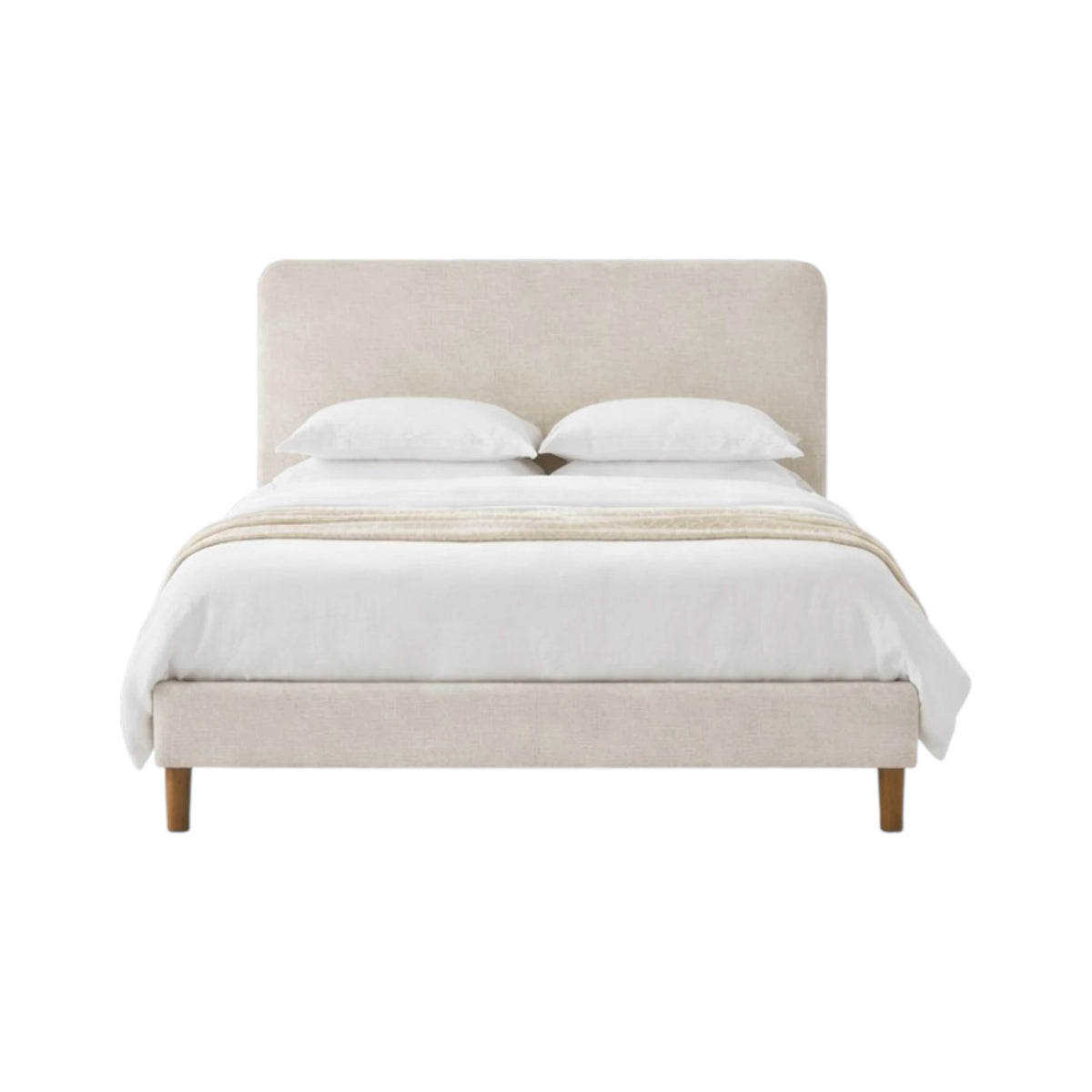 Noto King Bed Frame - Chalk White