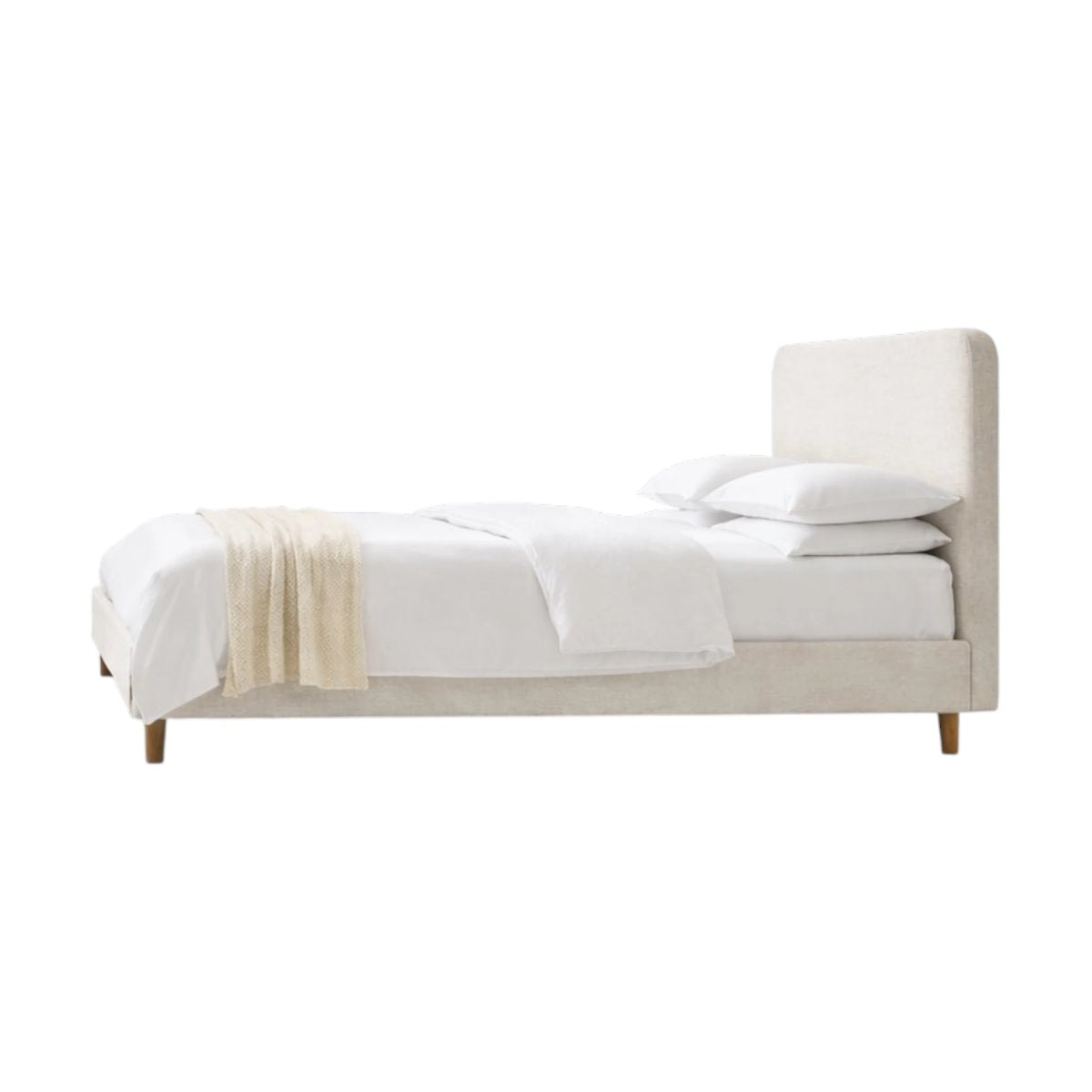 Noto King Bed Frame - Chalk White