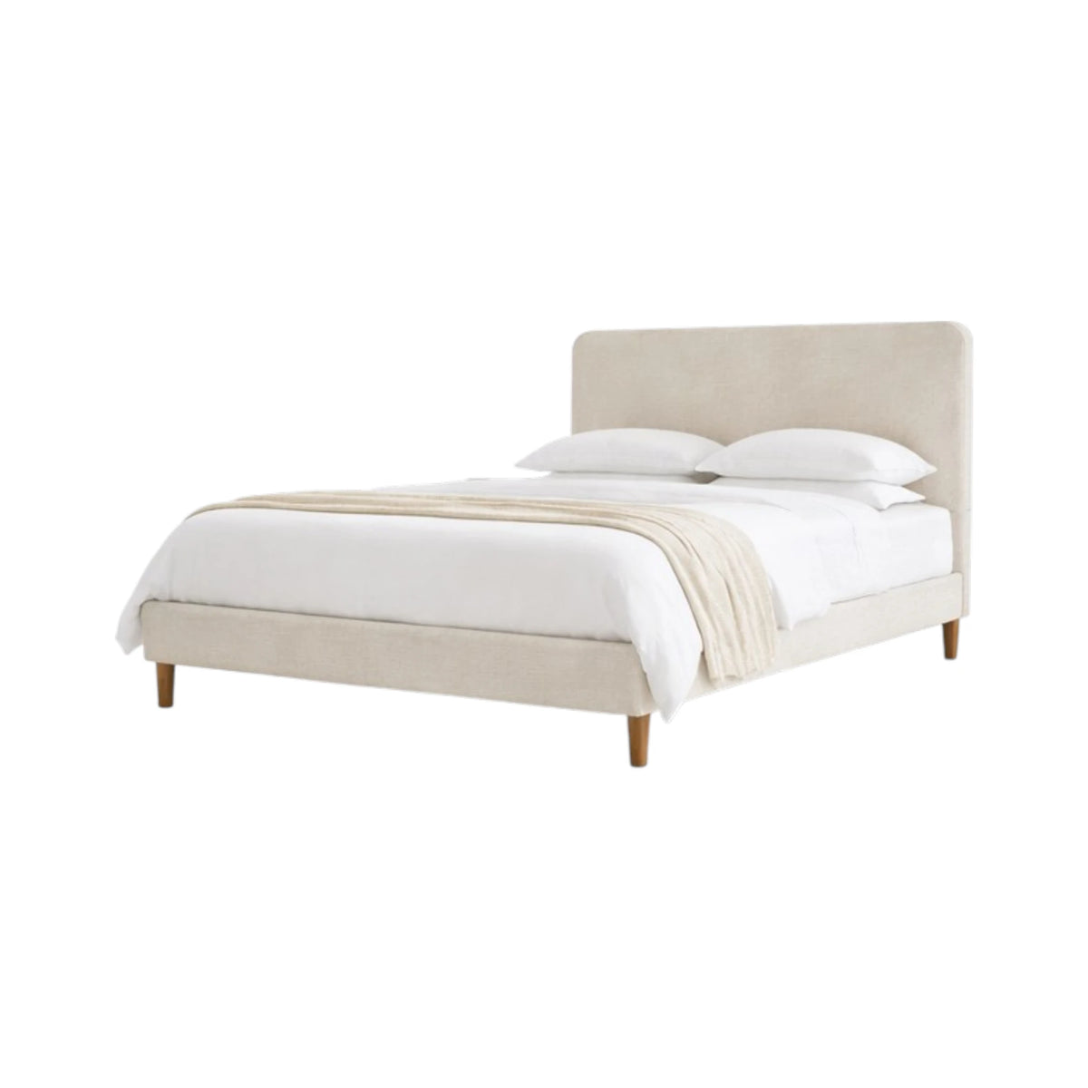 Noto King Bed Frame - Chalk White