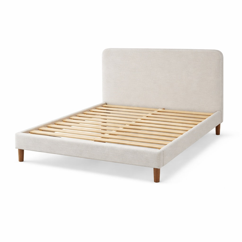 Noto King Bed Frame - Chalk White