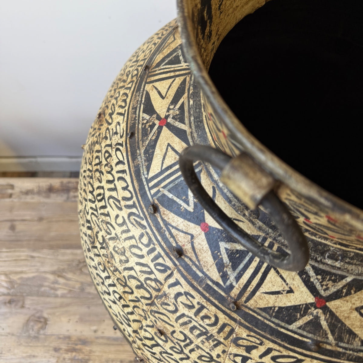 White Tall Painted Iron Urn - Extra Large